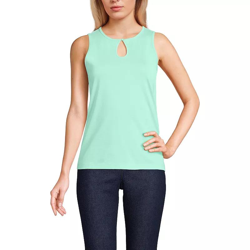 Women's Lands' End Supima Keyhole Tank Top,  Product Image