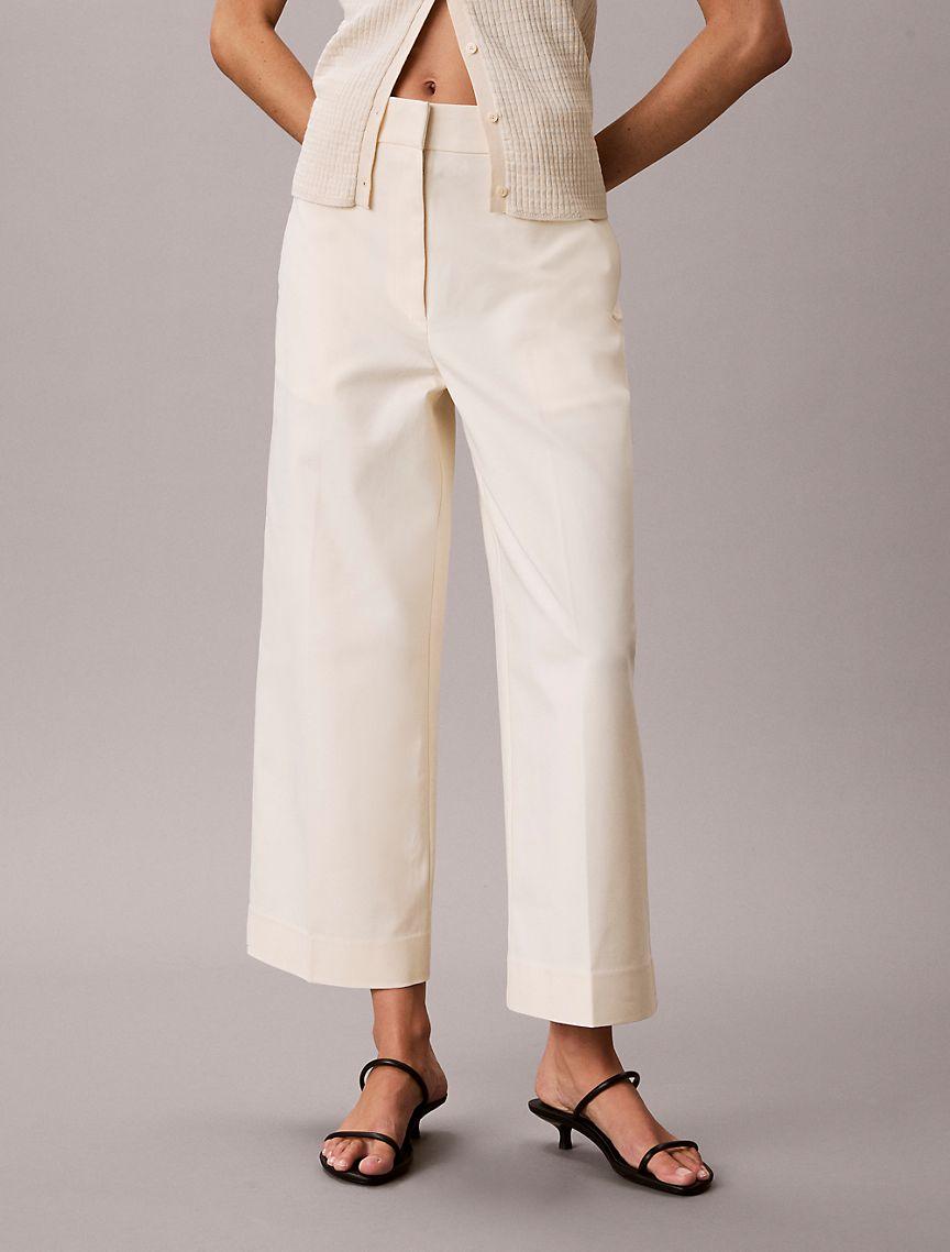 Wide Leg Cropped Chino Pant Product Image
