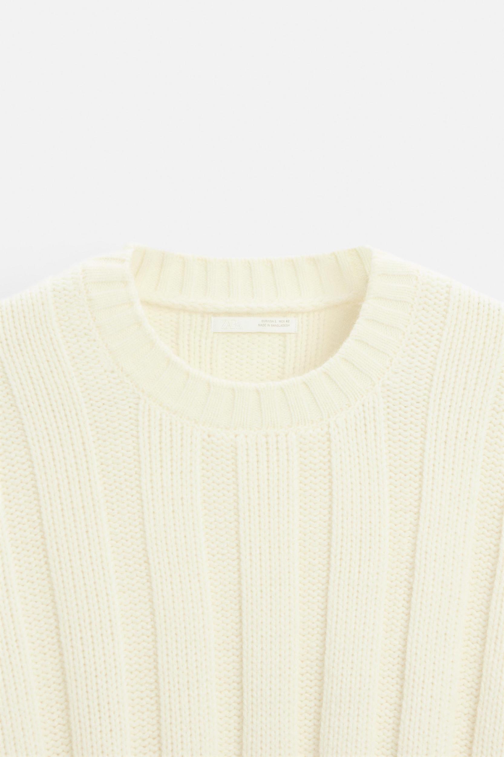 RIBBED TEXTURED SWEATER Product Image