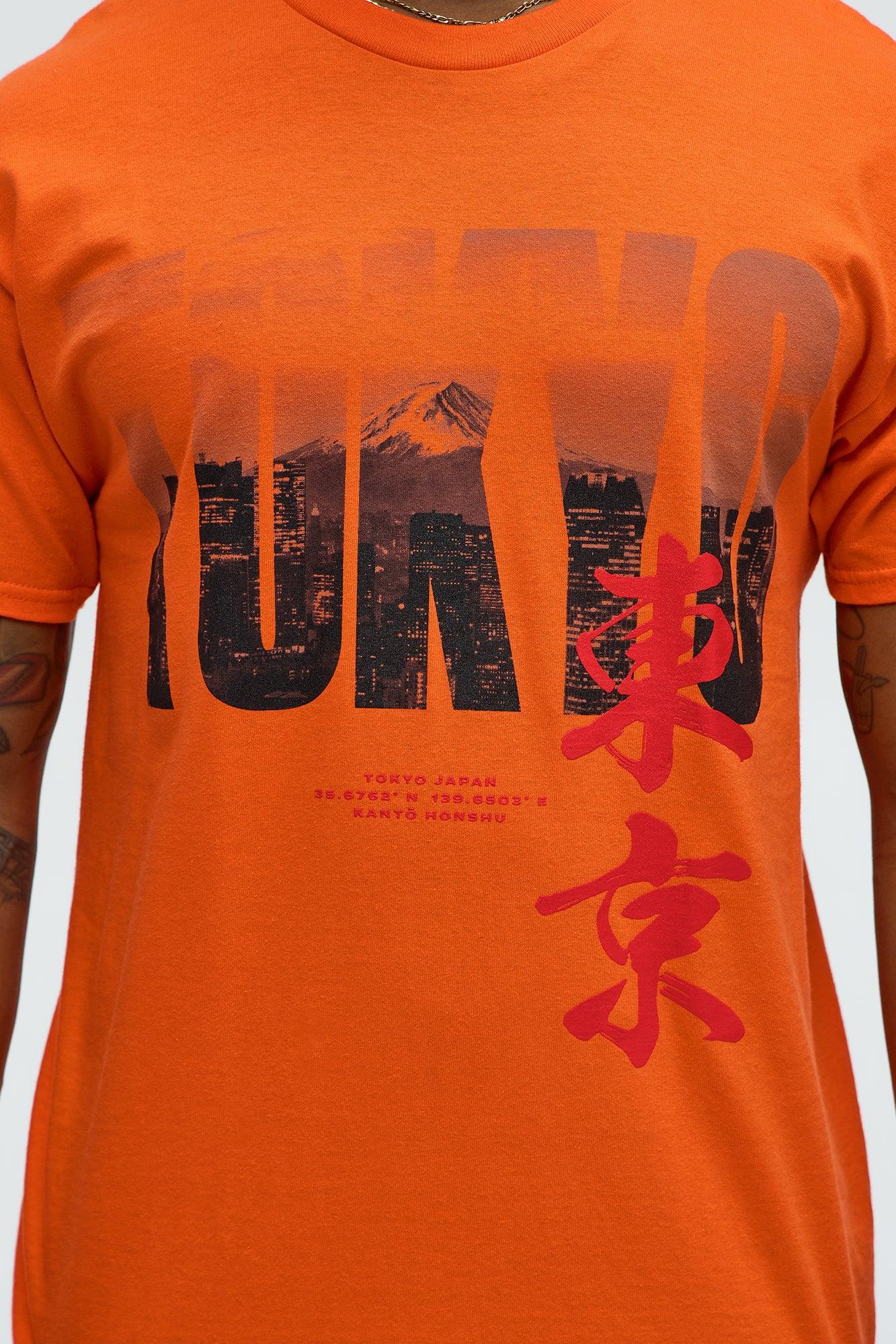 Tokyo Crew Neck Short Sleeve T shirt - Orange Product Image
