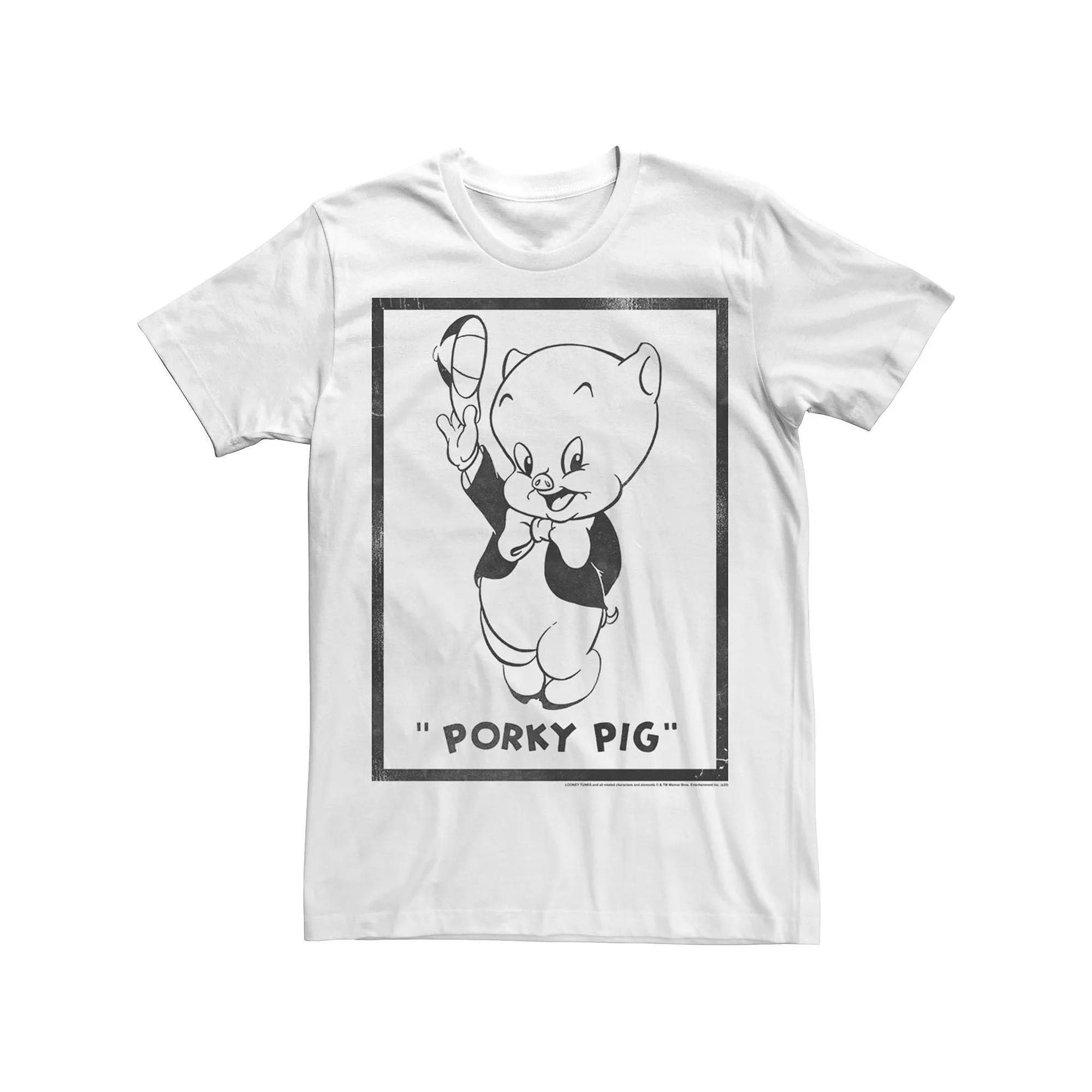 Men's Looney Tunes Porky Pig Classic Poster Tee,  Product Image