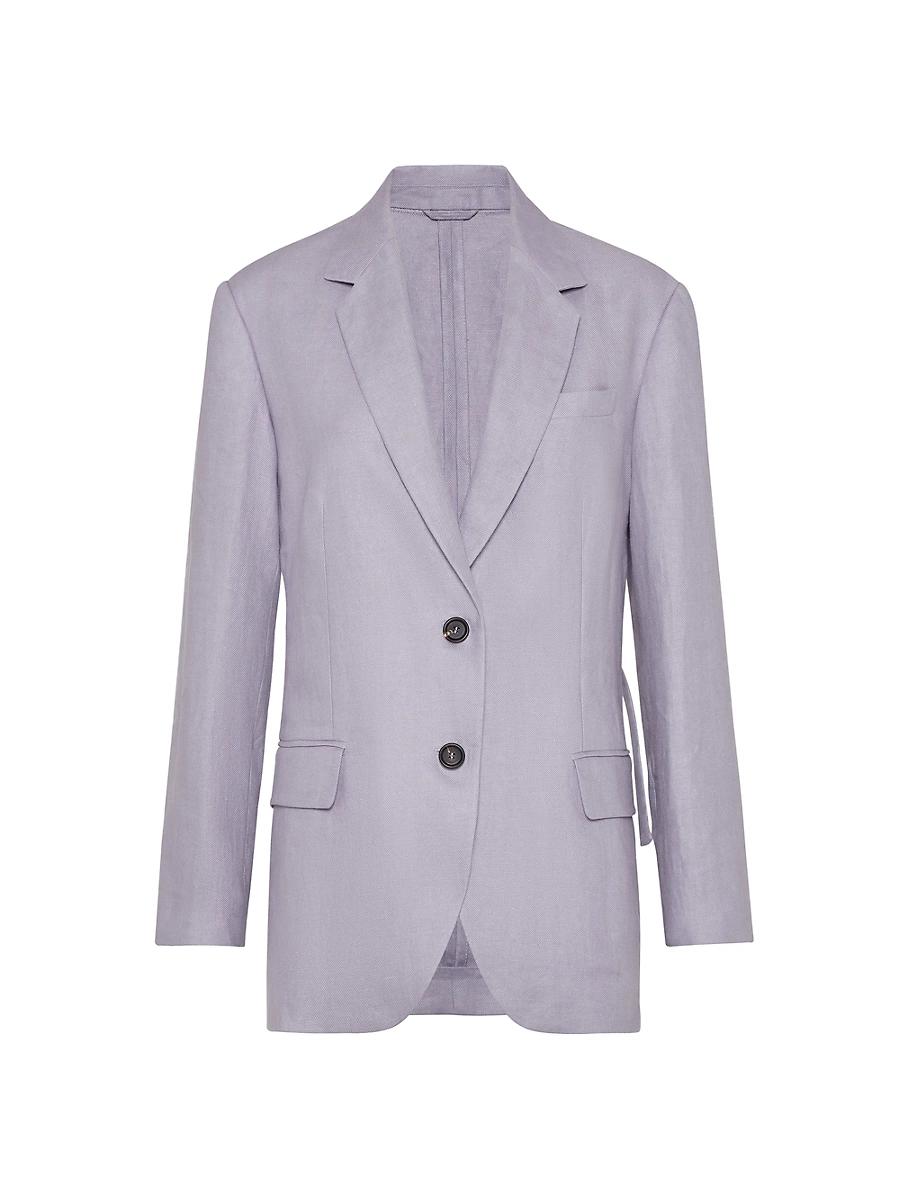 Womens Dyed Hemp and Linen Gabardine Blazer Product Image