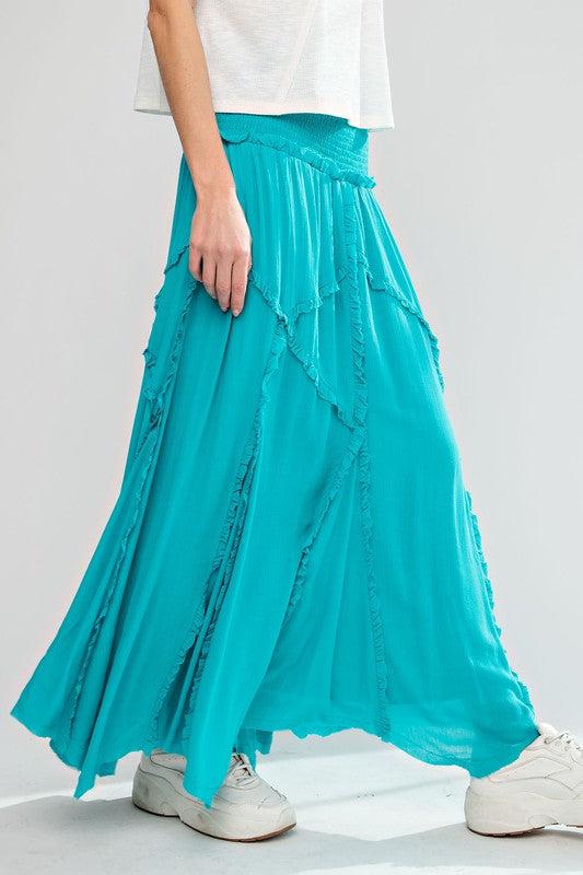 Flowy Ruffle Maxi Skirt & Dress Product Image