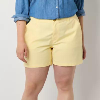 a.n.a Womens 6" Mid Rise Chino Short-Plus Product Image