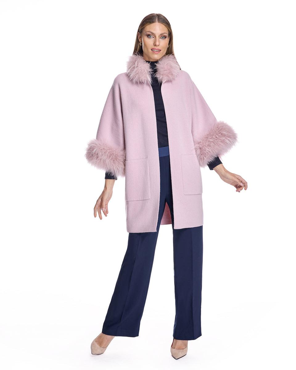 Cashmere Kimono with Cashmere Goat Trim Product Image
