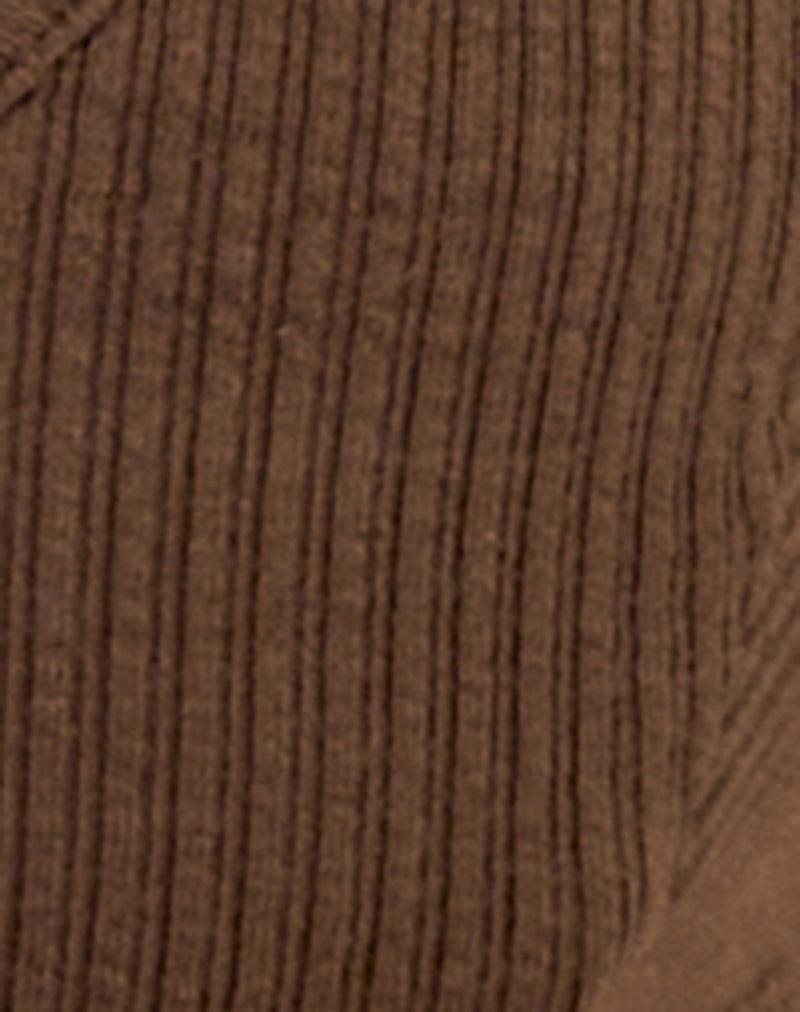 Nichi Bra in Rib Chocolate Female Product Image