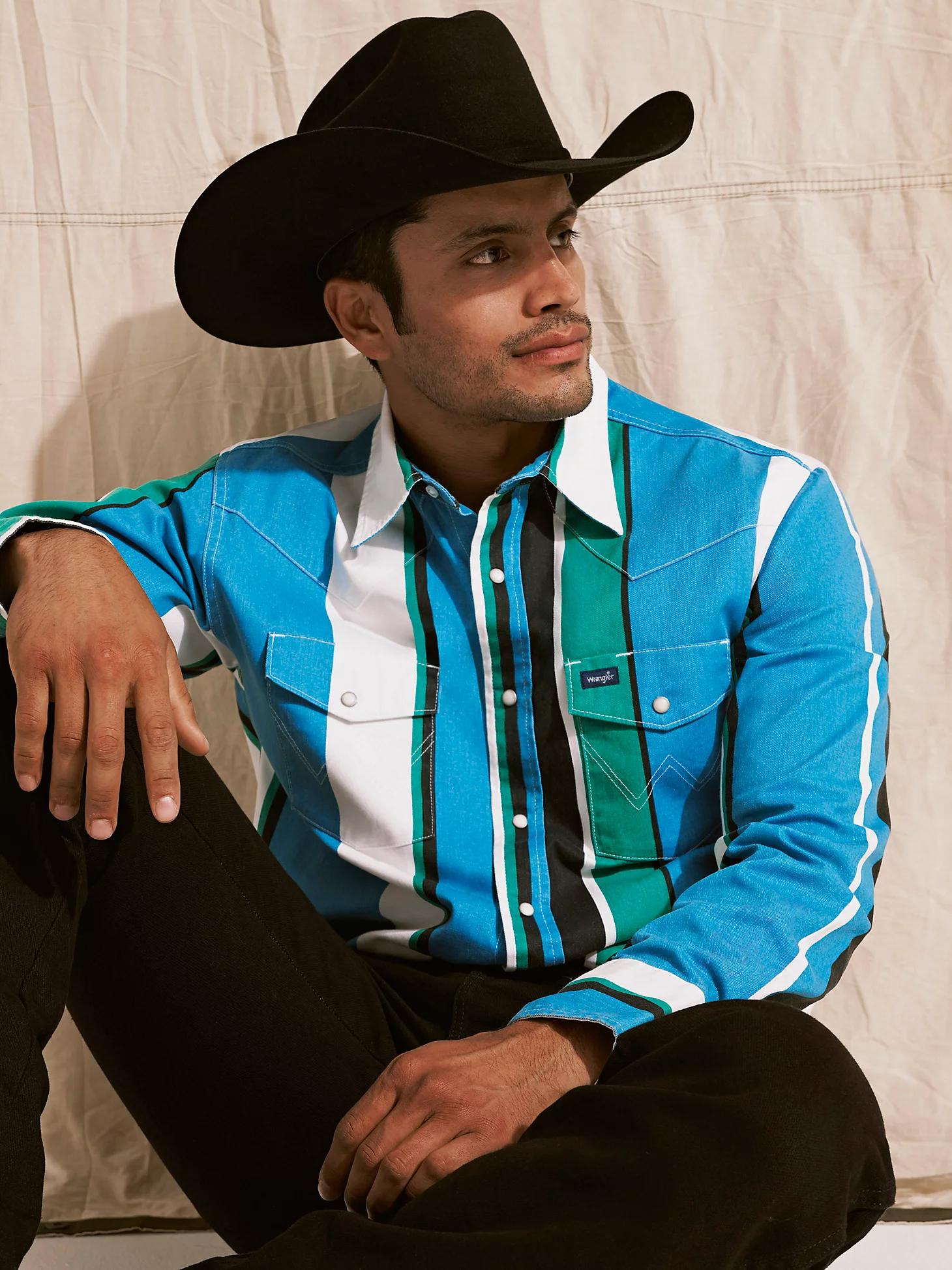 Vintage-Inspired Brushpopper Western Snap Workshirt | Men's SHIRTS | Wrangler® Product Image