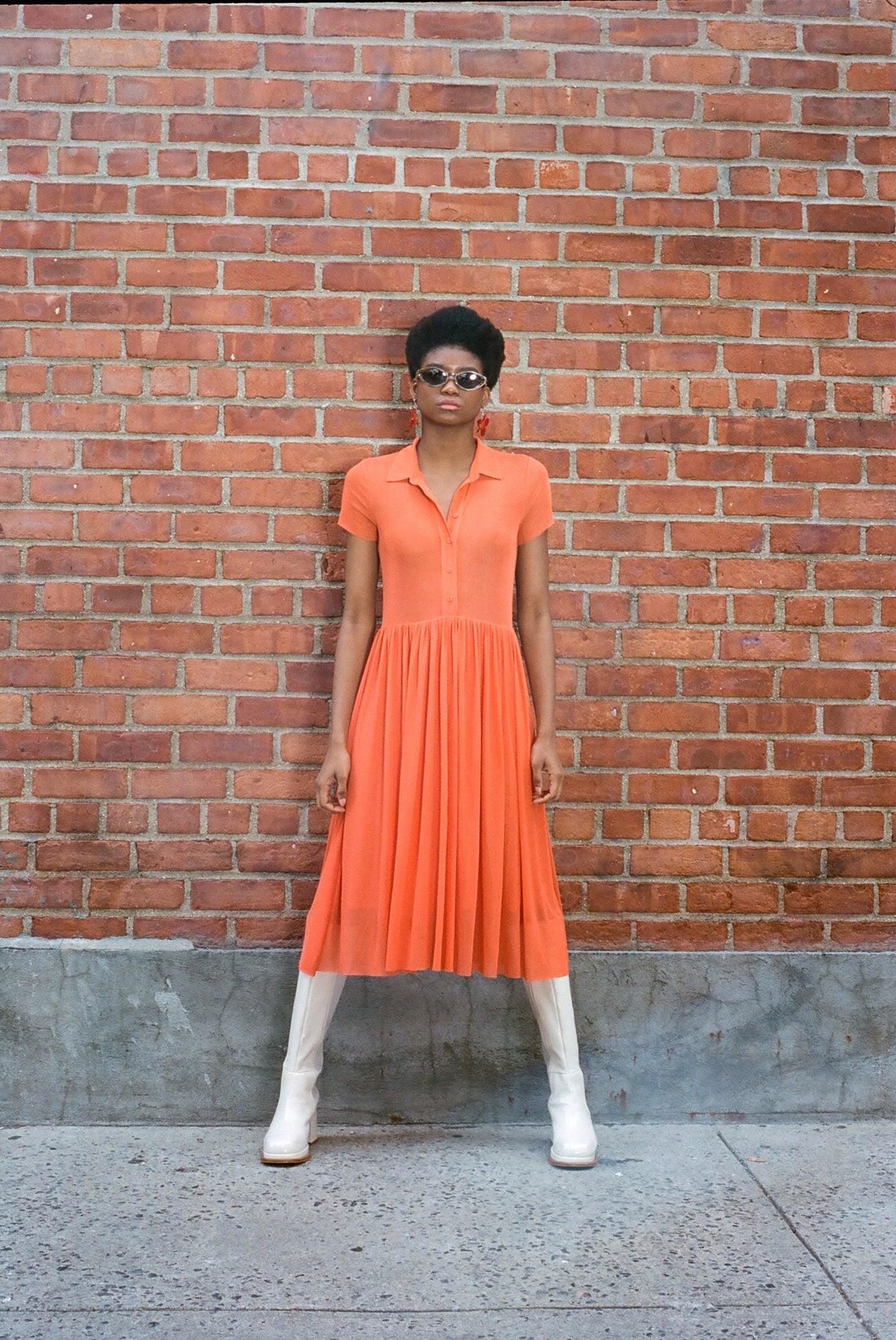 Sid Dress - International Orange Product Image