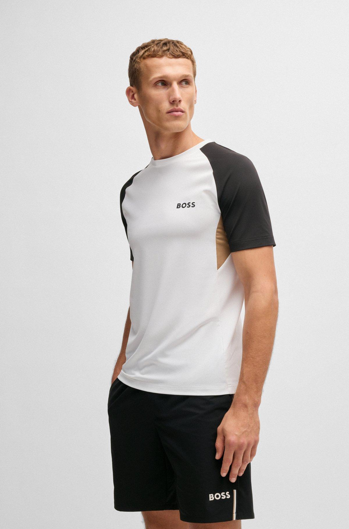 Active color-blocked T-shirt in moisture-wicking fabric Product Image