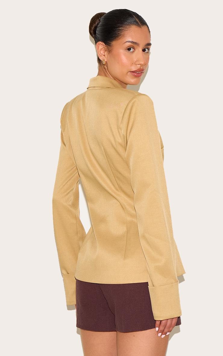 Tall Taupe Super Boxy Tie Side Blazer Product Image