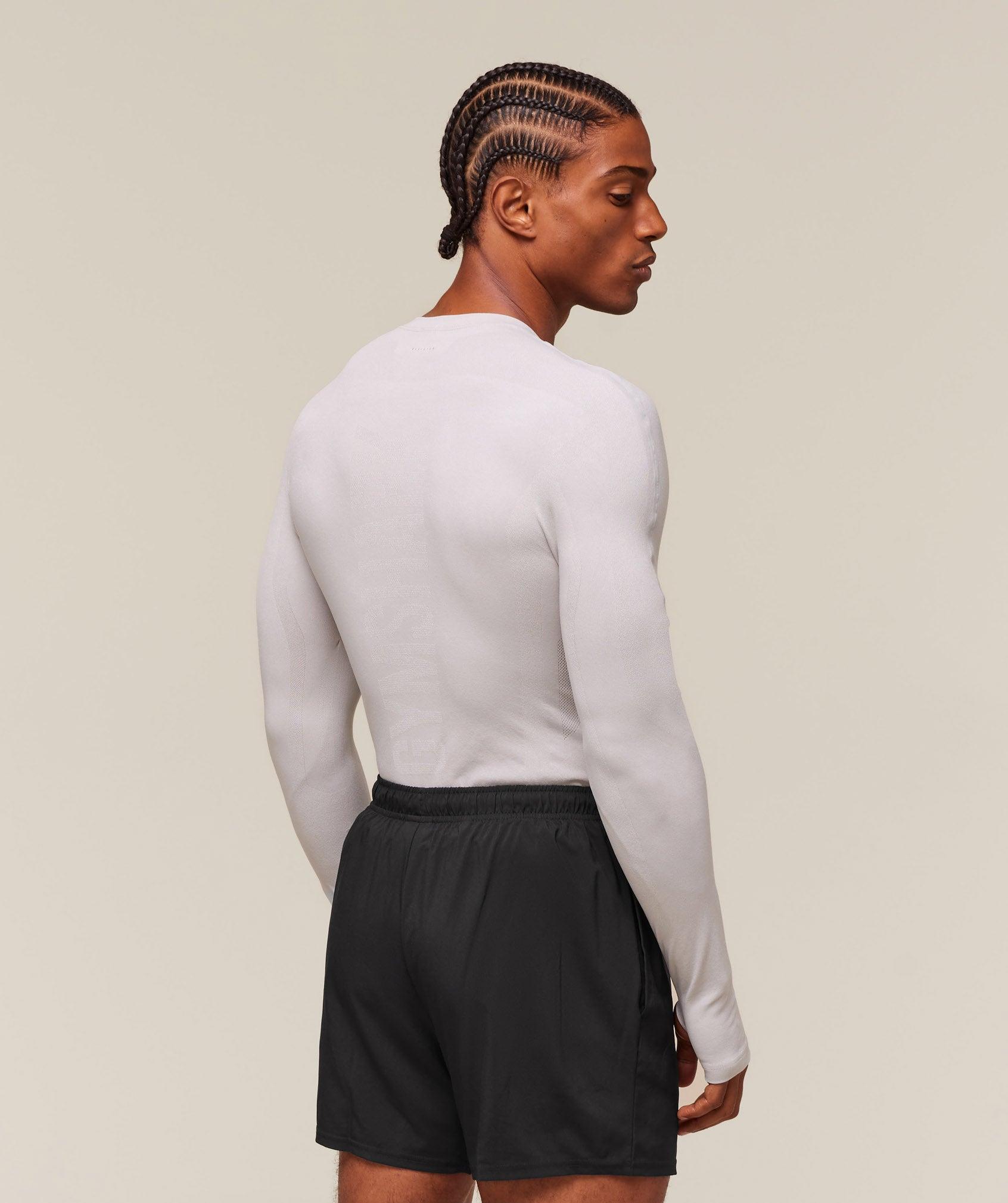 Gymshark everywear Warp Knit LS T-Shirt - Tame Grey Male Product Image