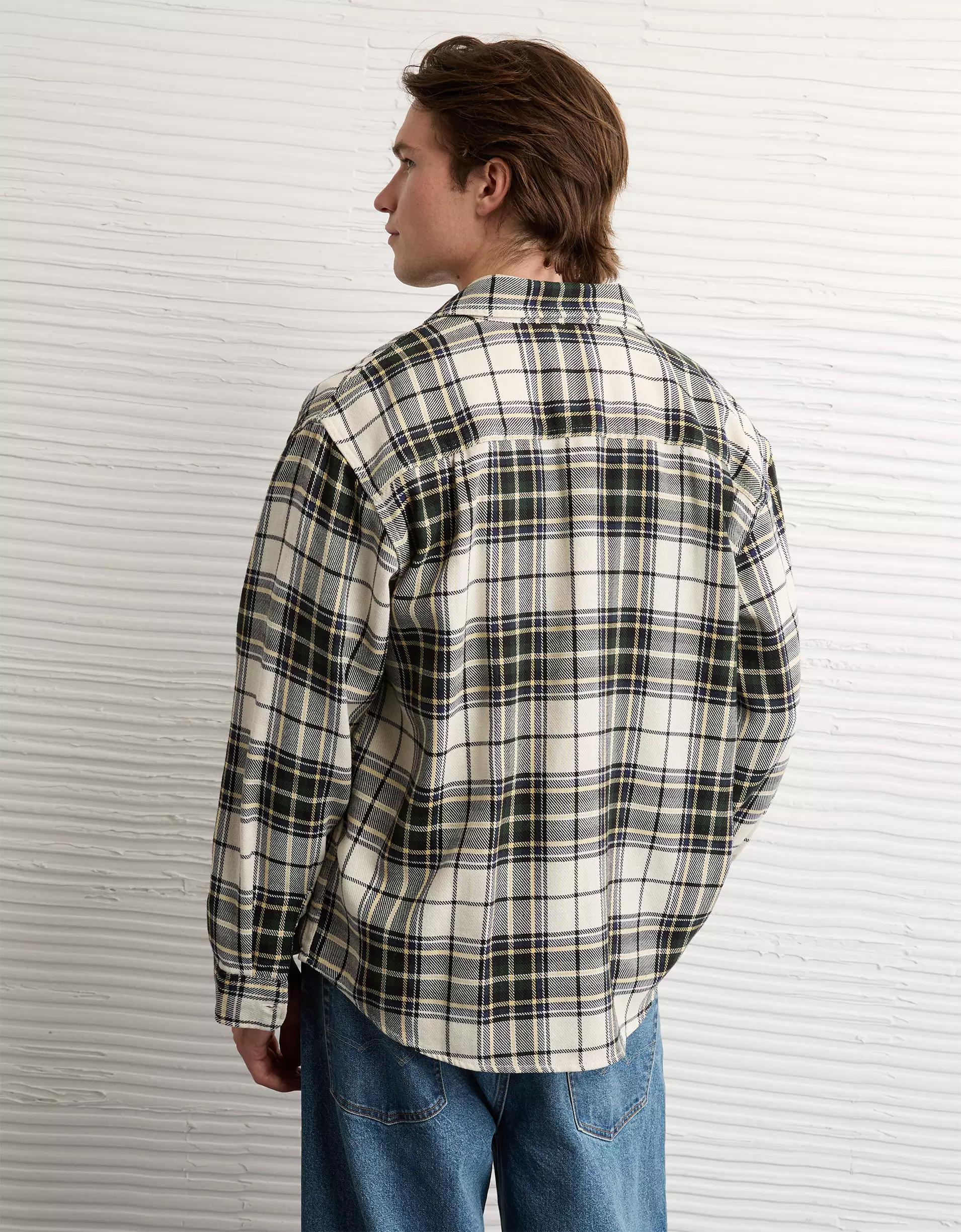 AE Textured Flannel Shirt Product Image