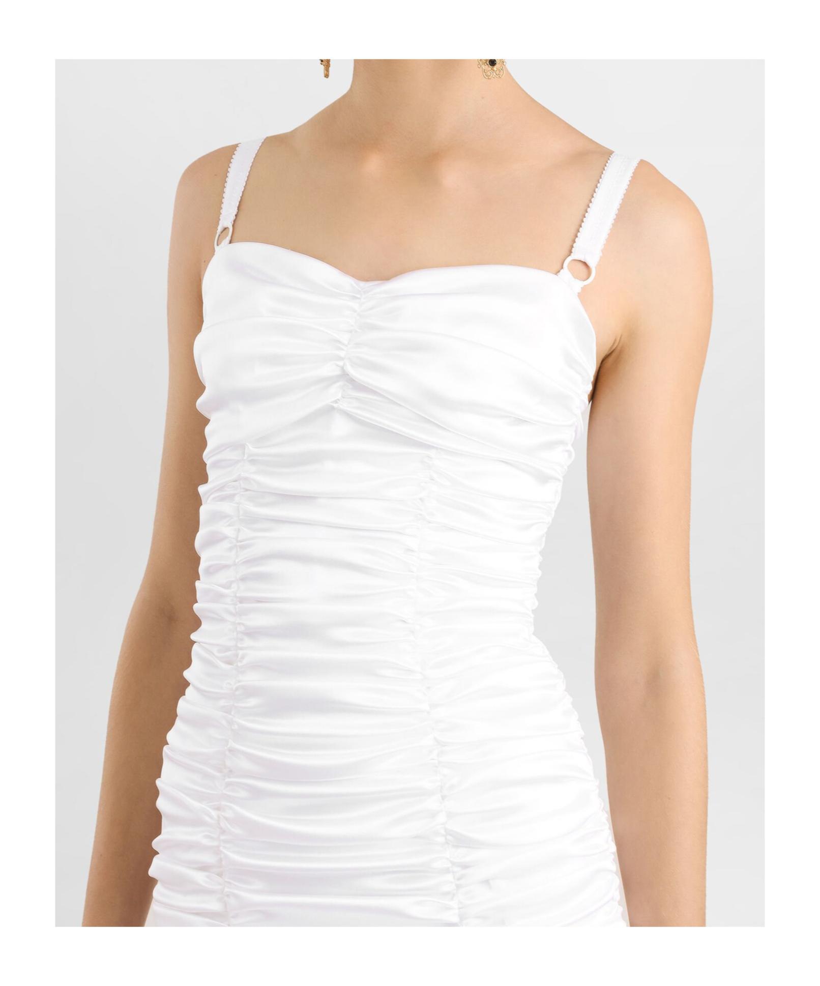 DOLCE & GABBANA Knee Length Dress Adjustable Straps In White Product Image