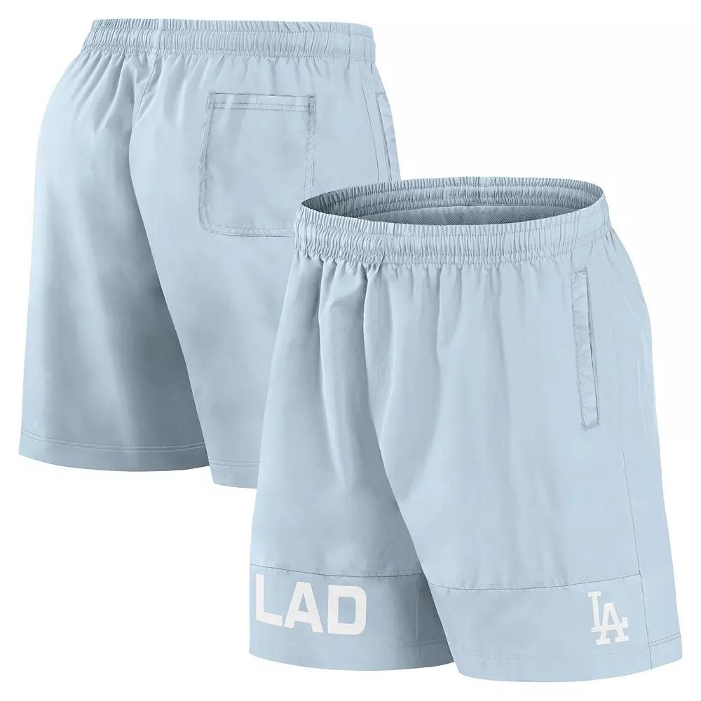 Men's Fanatics Light Blue Los Angeles Dodgers Elements Swim Shorts,  Product Image