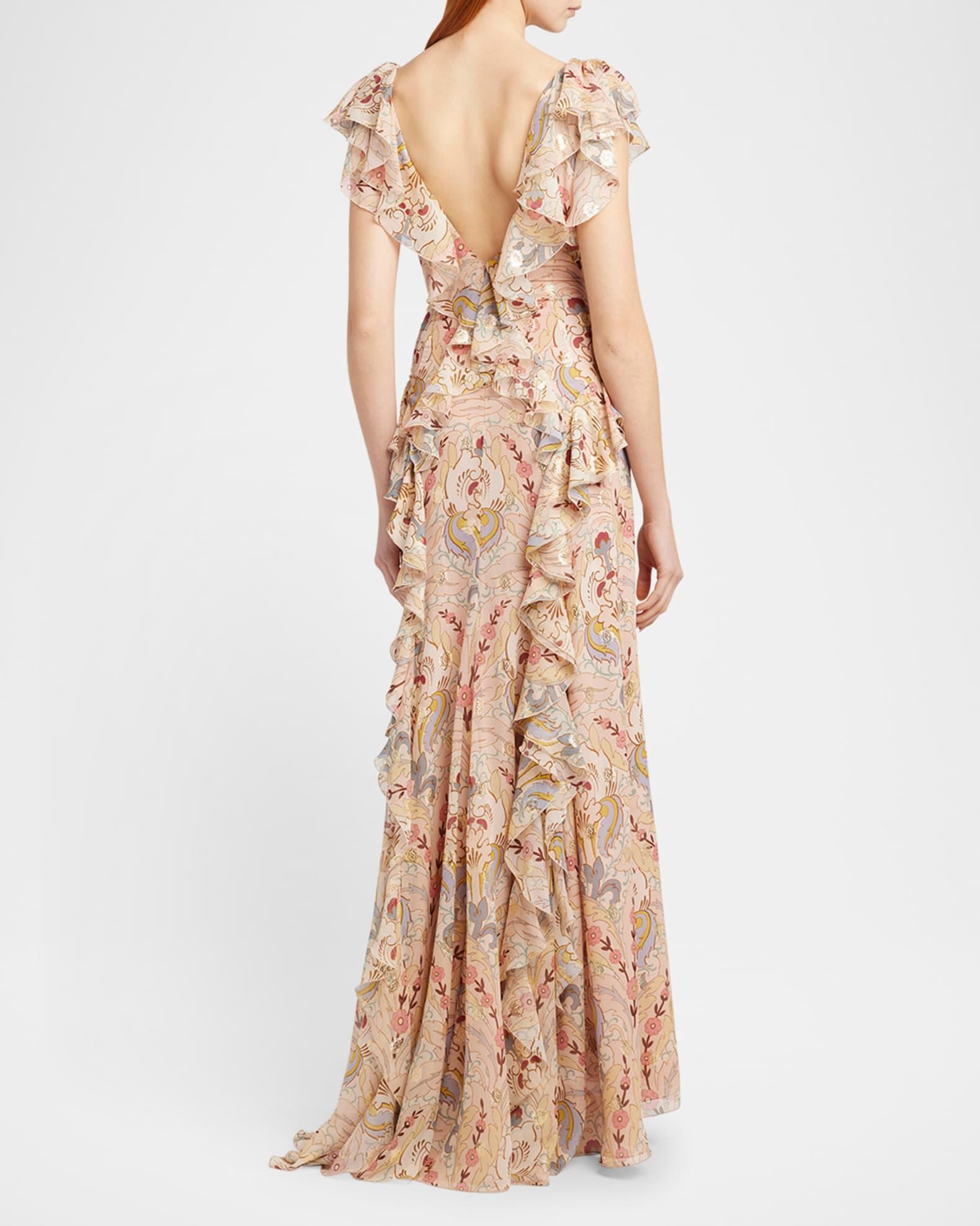 Fiesta Fil Coupe Ruffle Gown Product Image