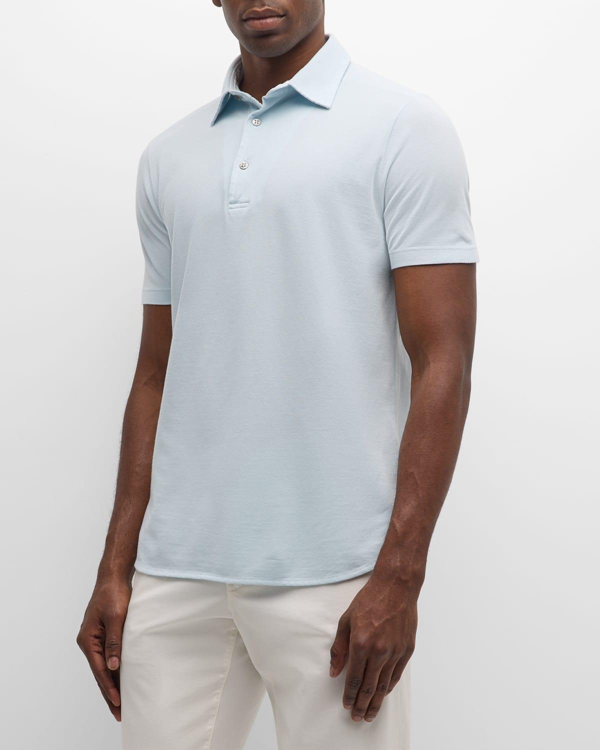 Men's Cotton Pique Polo Shirt Product Image