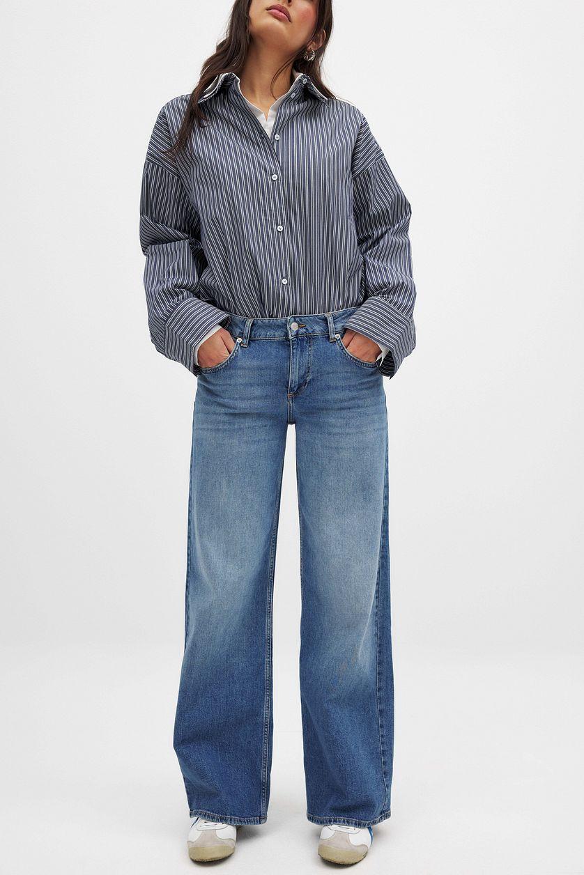 Low Waist Wide Leg Denim Product Image