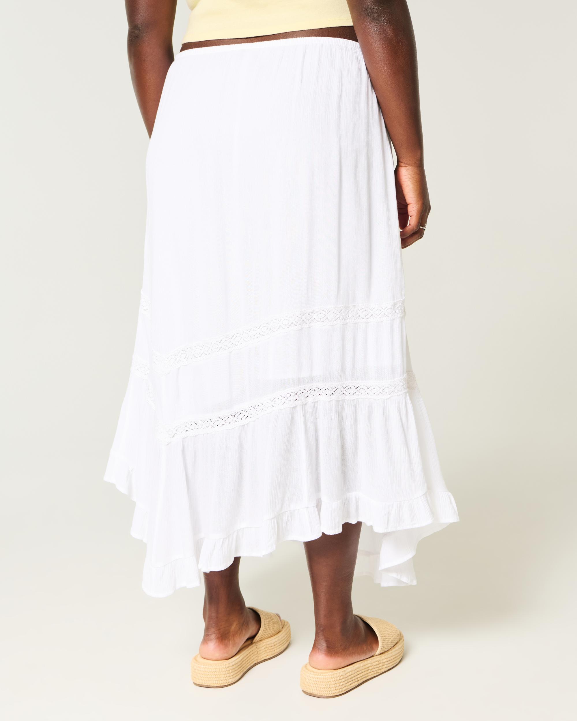 Asymmetrical Hem Maxi Skirt Product Image