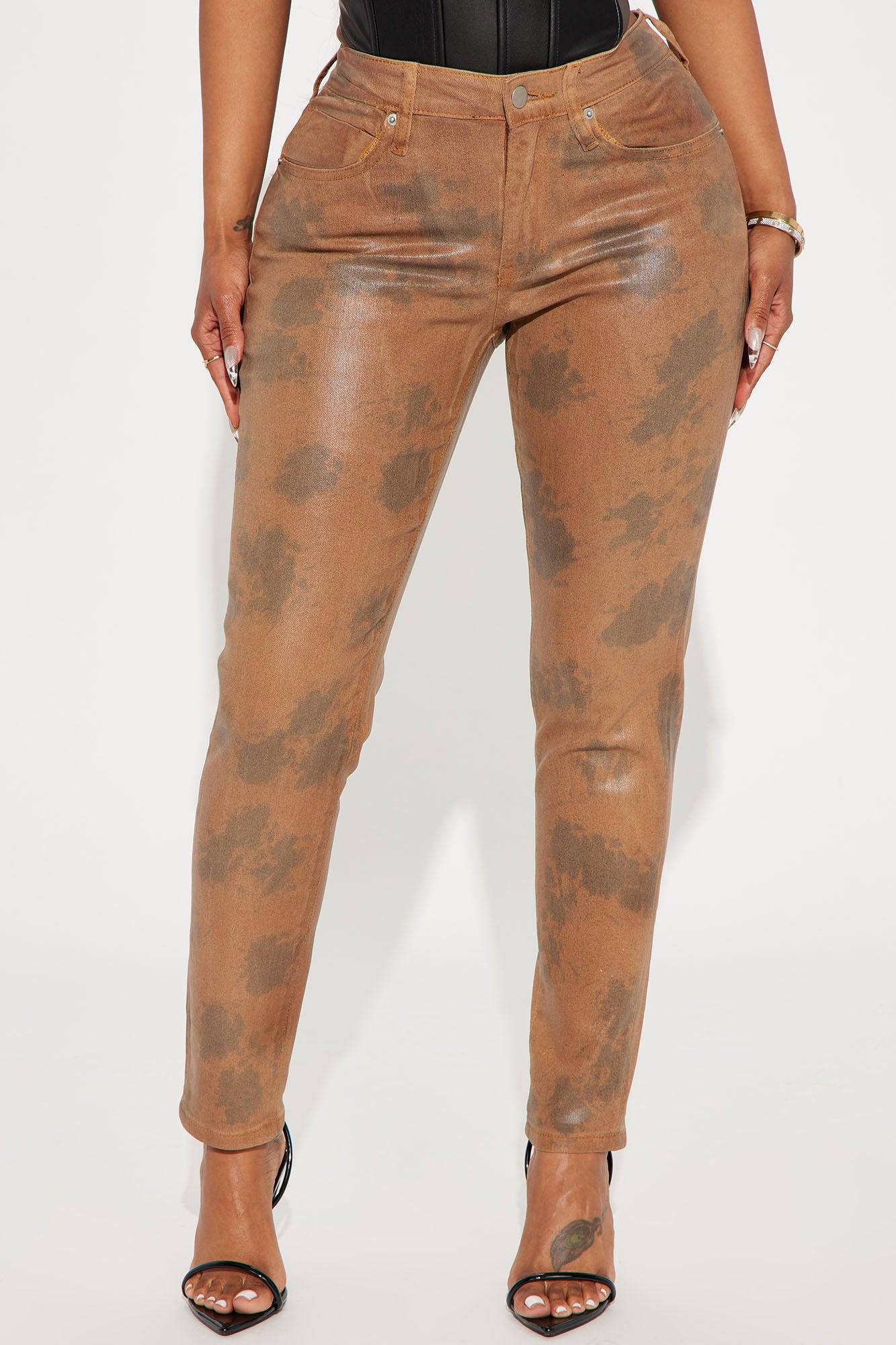 Wild West Washed Skinny Pant - Brown Product Image