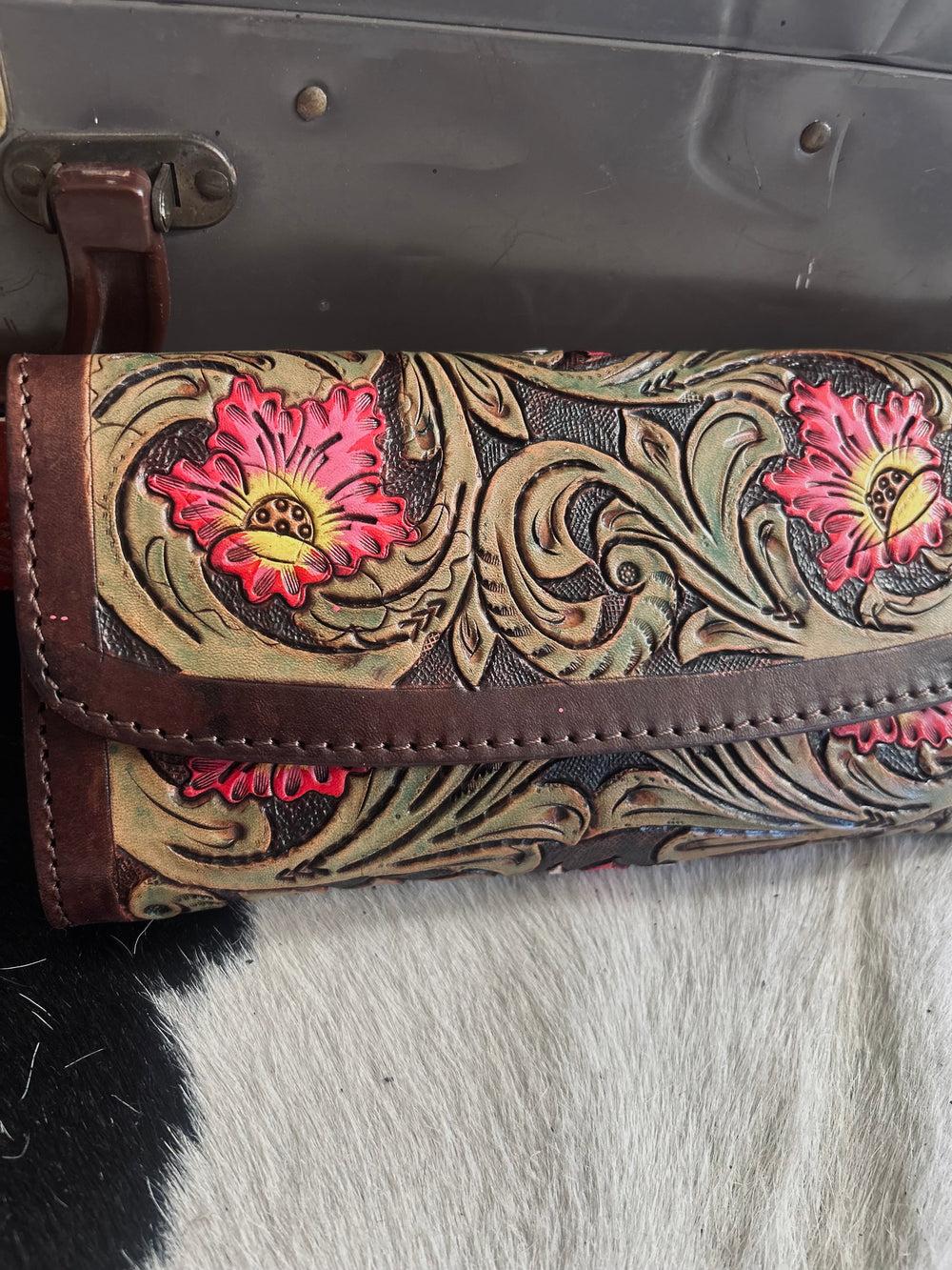 American Darling Daytona Floral Tooled Wallet Crossbody Product Image