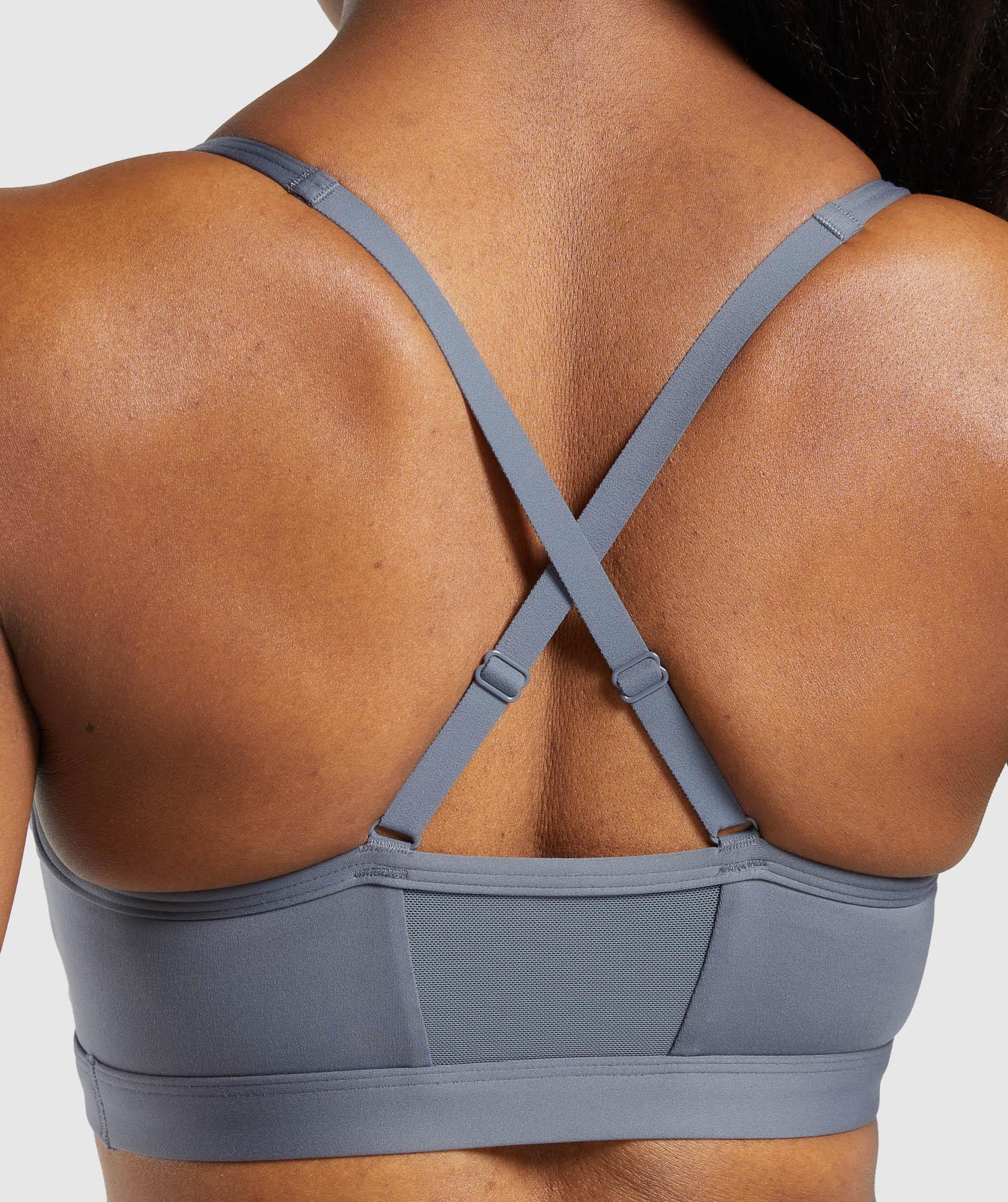 Gymshark Ruched Sports Bra - Iron Blue Female Product Image