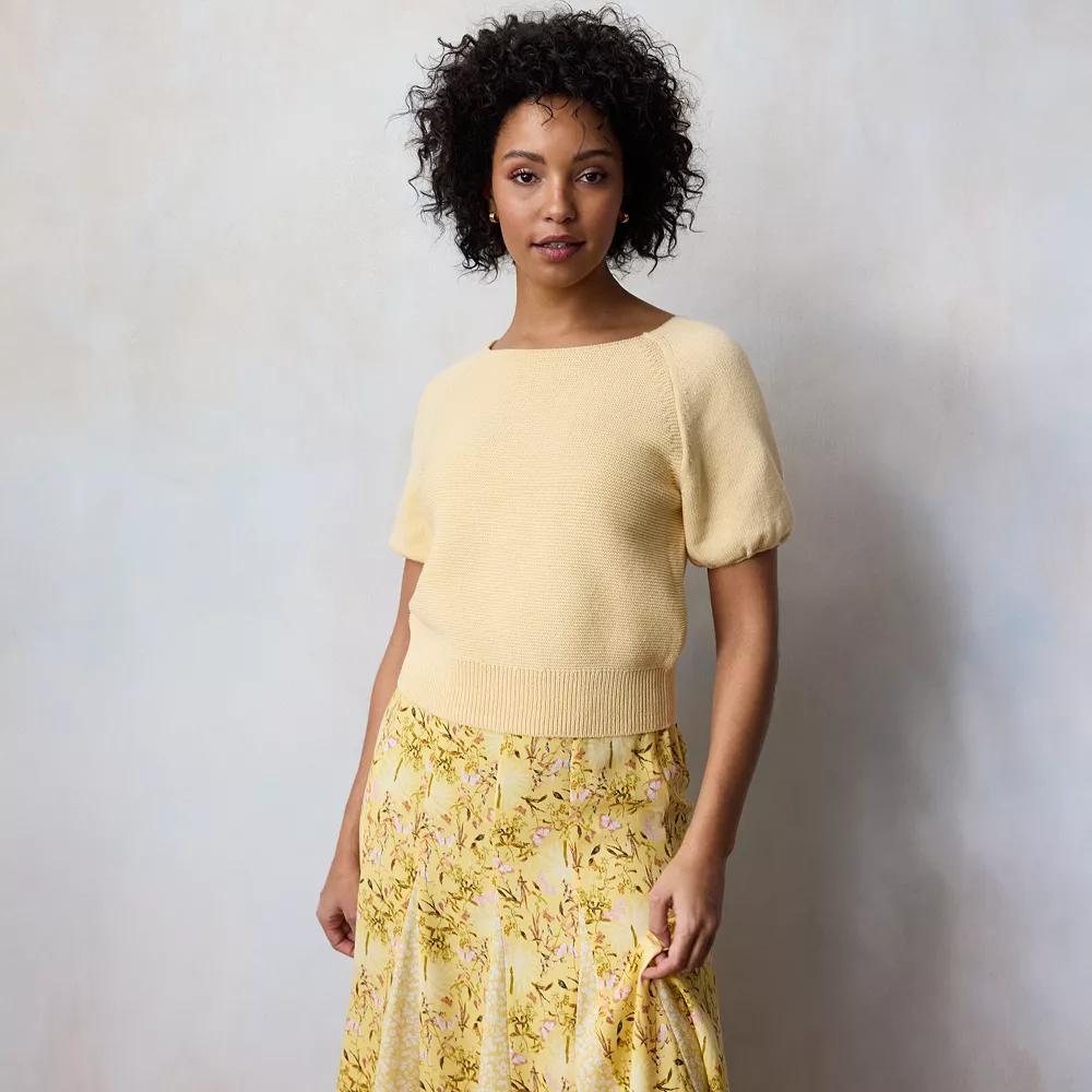 Women's LC Lauren Conrad Raglan Sweater Tee, Size: Large, Pierust Product Image