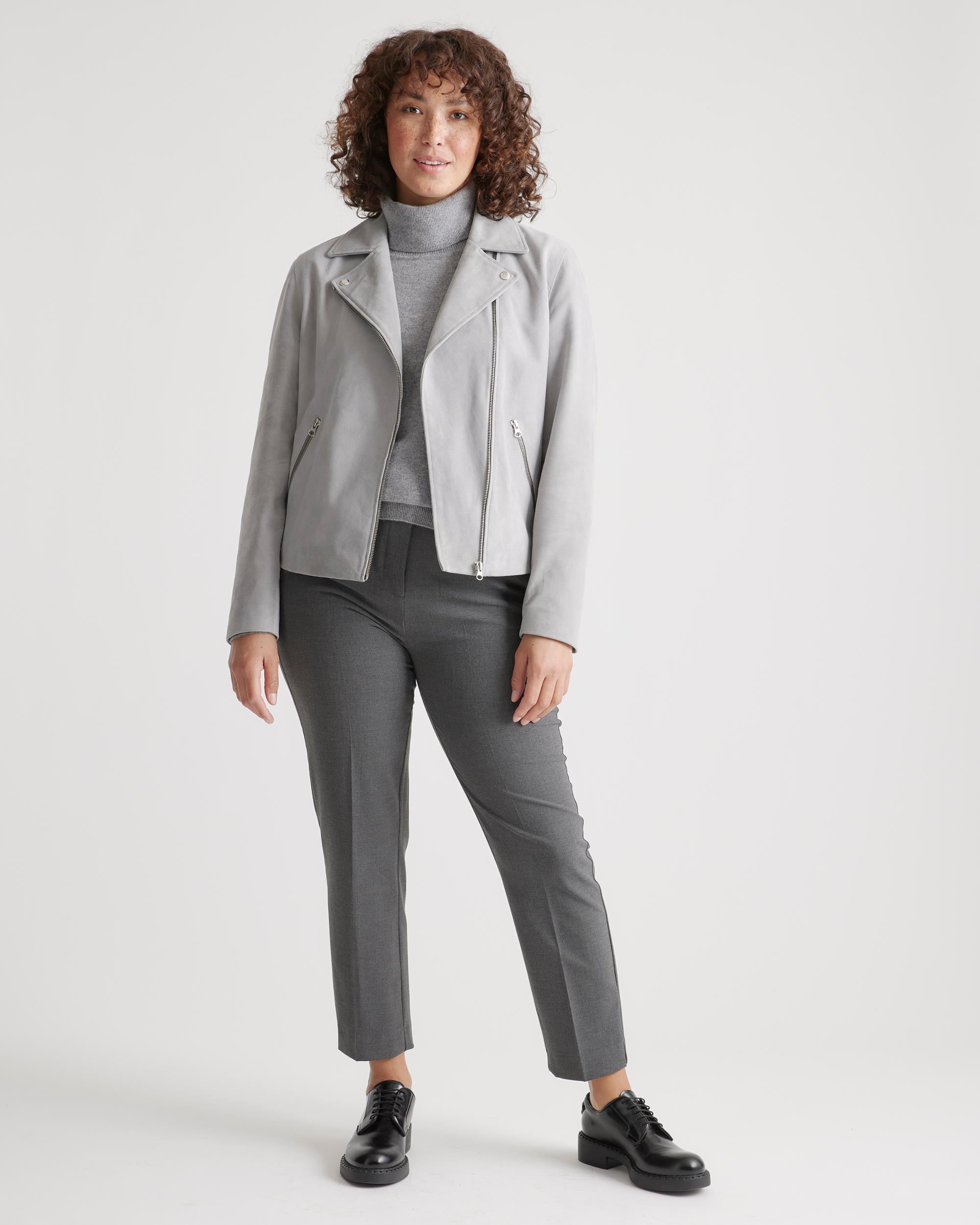 Quince | Women's 100% Suede Biker Jacket Leather Product Image