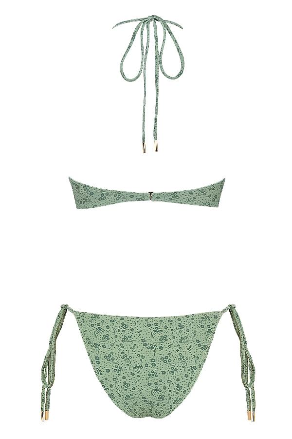 Lira  green floral reverse triangle bikini - sale Product Image