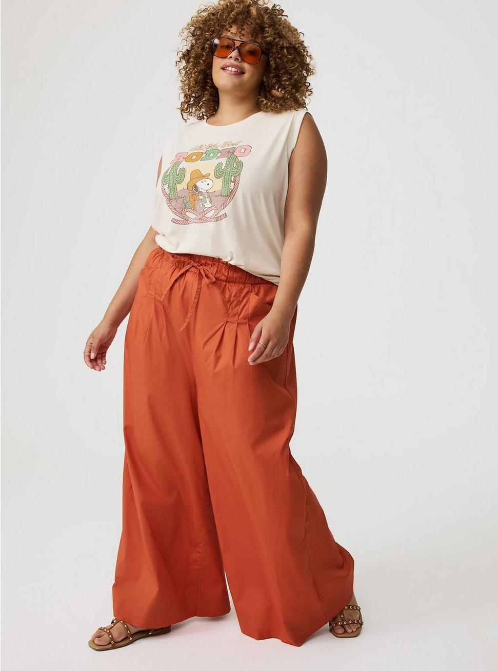 Pull-On Paper Bag Crop Pant Product Image