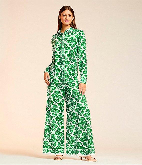 Alex Marie Rae Twill Wide Leg Palazzo Coordinating Pants Product Image