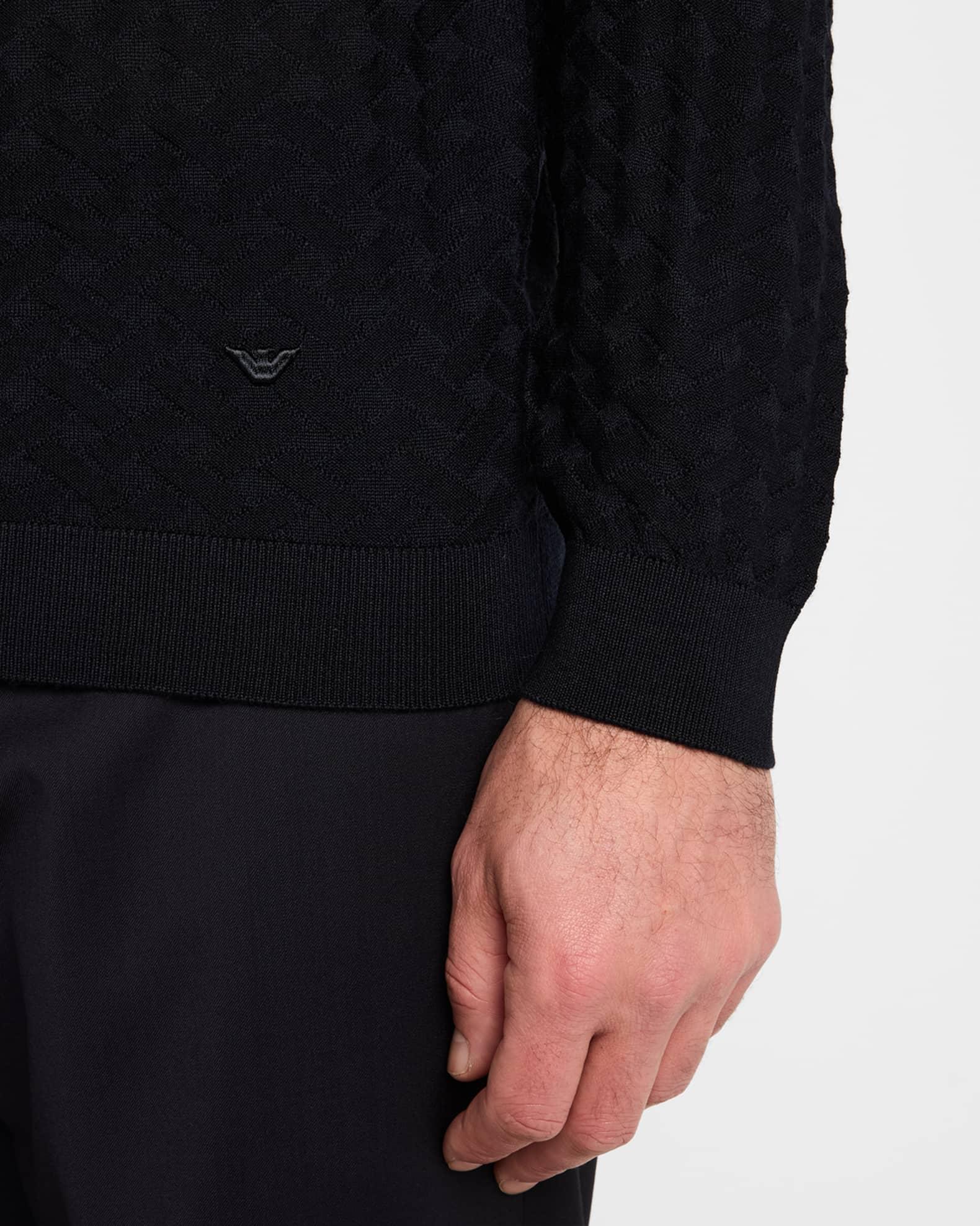 Men's Merino Wool Basketweave Crewneck Sweater Product Image