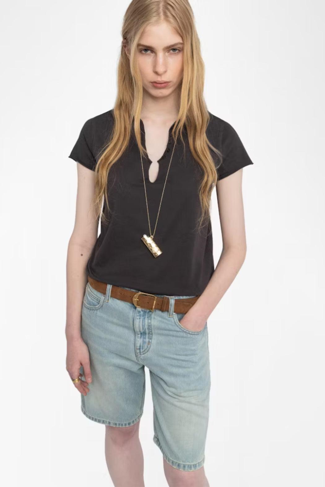 Henley T-shirt Tunic Product Image