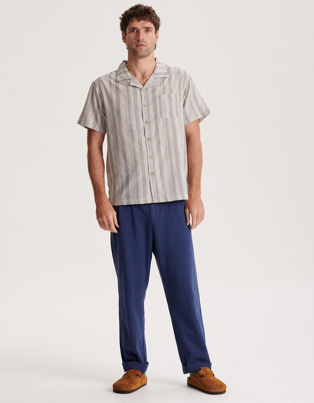 THE CRITICAL SLIDE SOCIETY Bawley Mens Button Up Shirt - ECRU Product Image