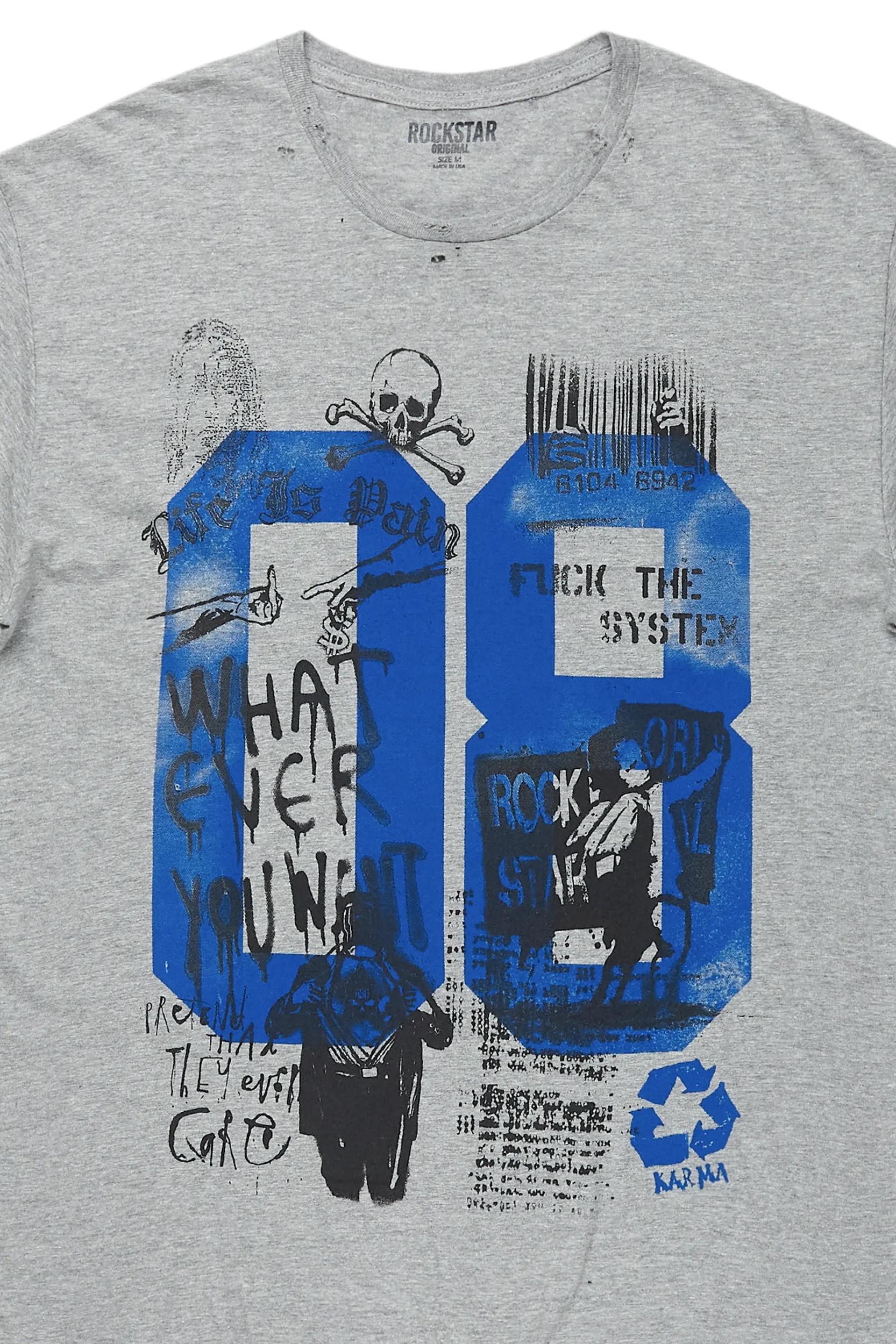 Kammile Heather Grey Oversized T-Shirt Female Product Image