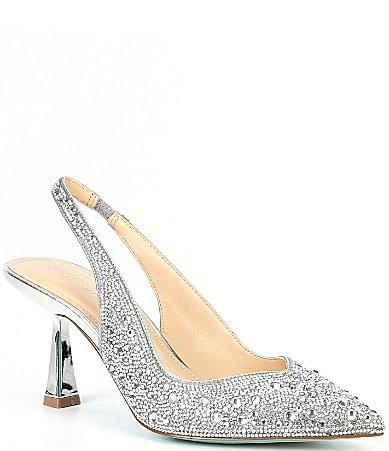 Blue by Betsey Johnson Clark Rhinestone Slingback Pumps Product Image