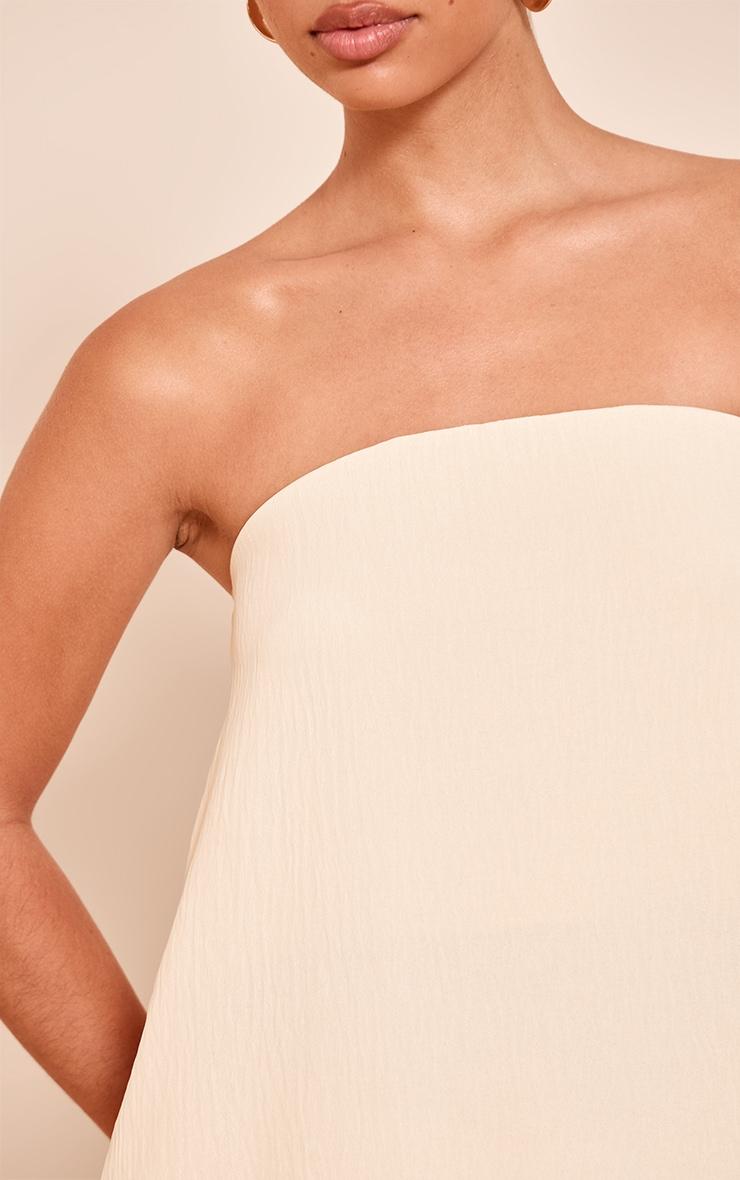  Cream Woven Long Bandeau Top Product Image