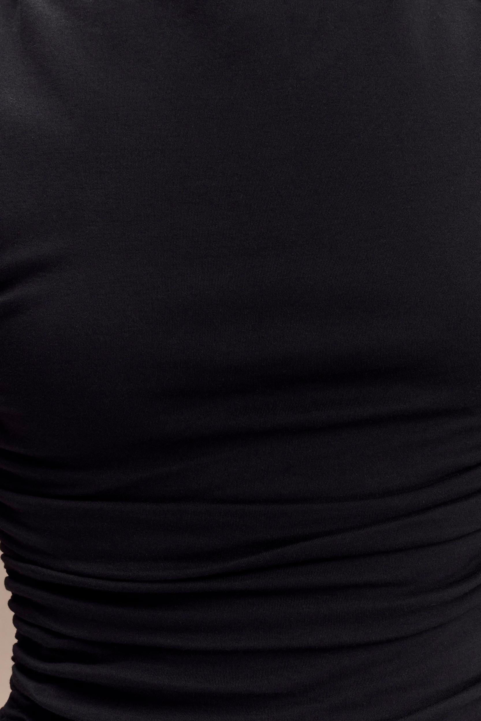 Catelyn Asymmetrical Scuba Jersey Midi Dress - Cacao Brown Product Image