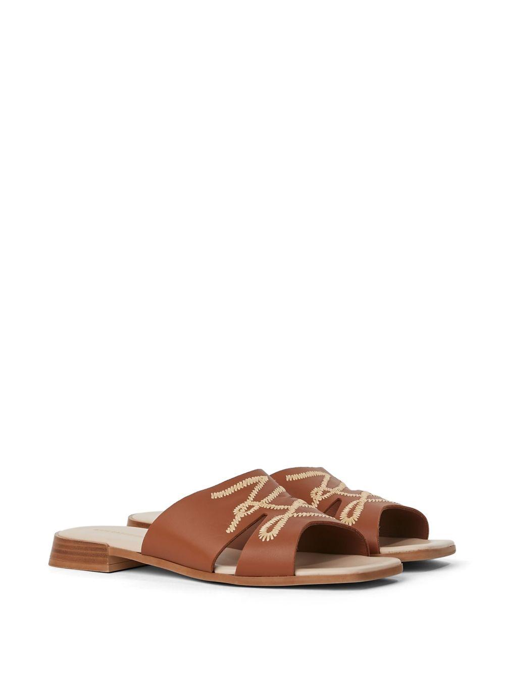 logo-embroidered slippers Product Image