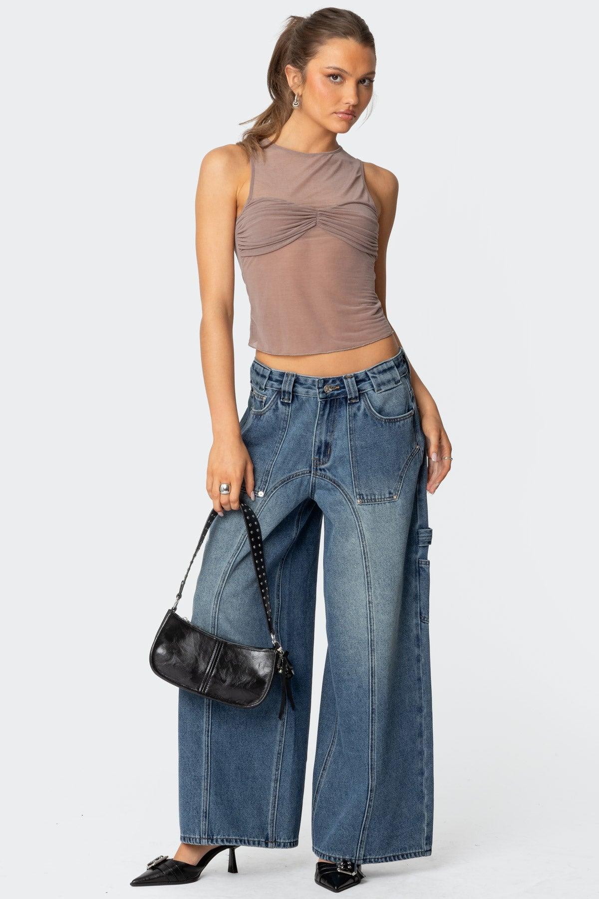 Tal Low Rise Baggy Carpenter Jeans Product Image