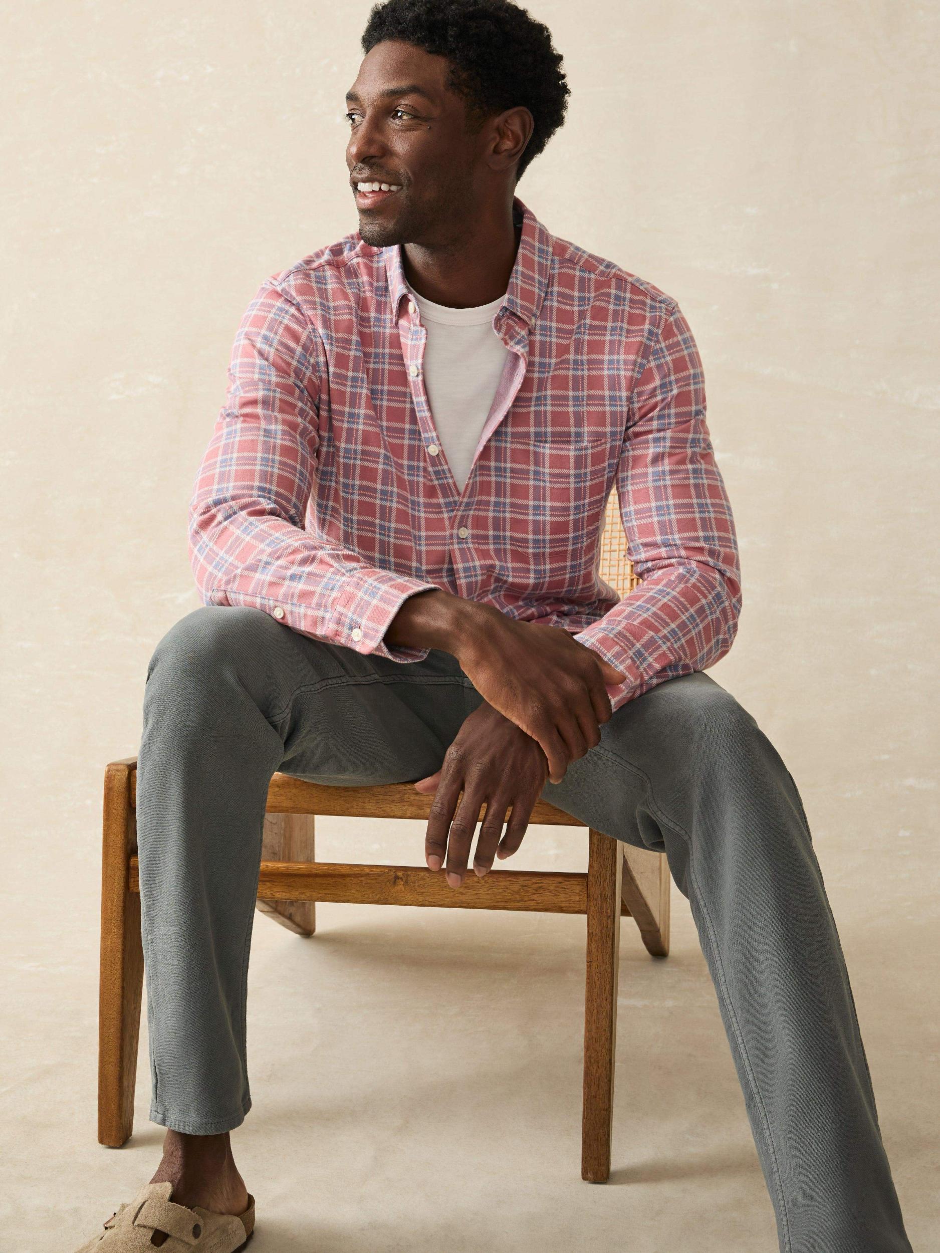 Coastline Knit Shirt - River Rose Plaid Male Product Image