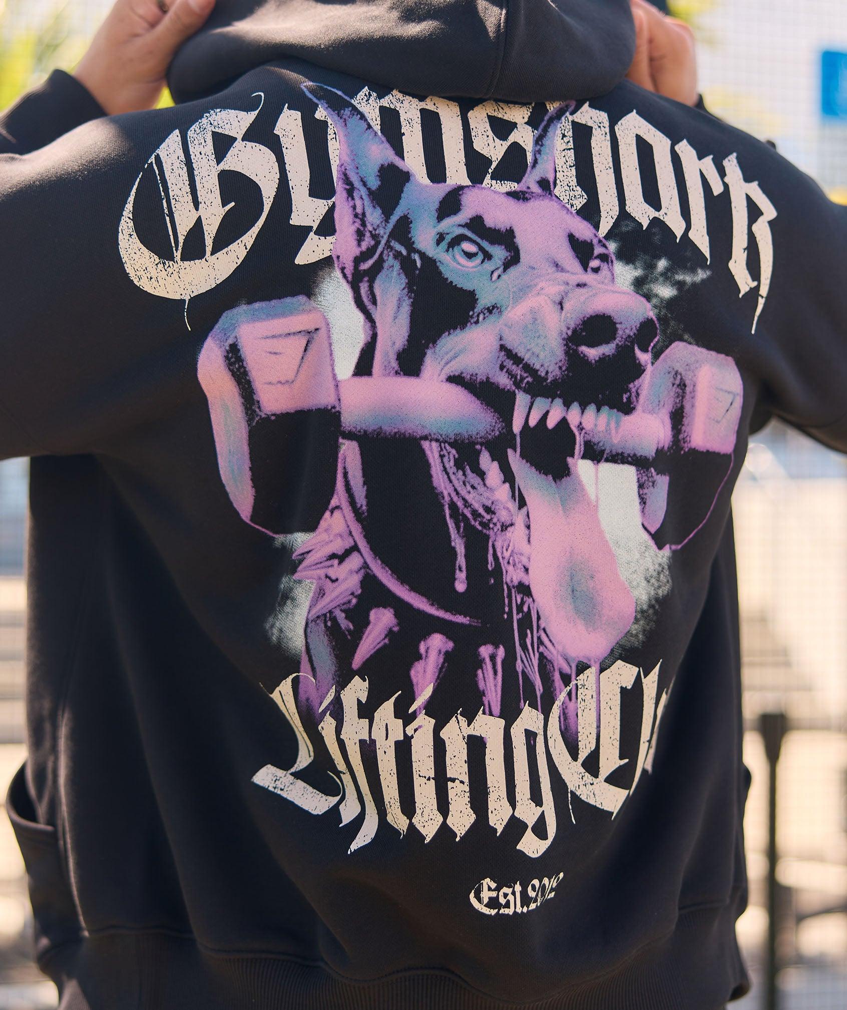 Gymshark Doberman Graphic Hoodie - Black Male Product Image