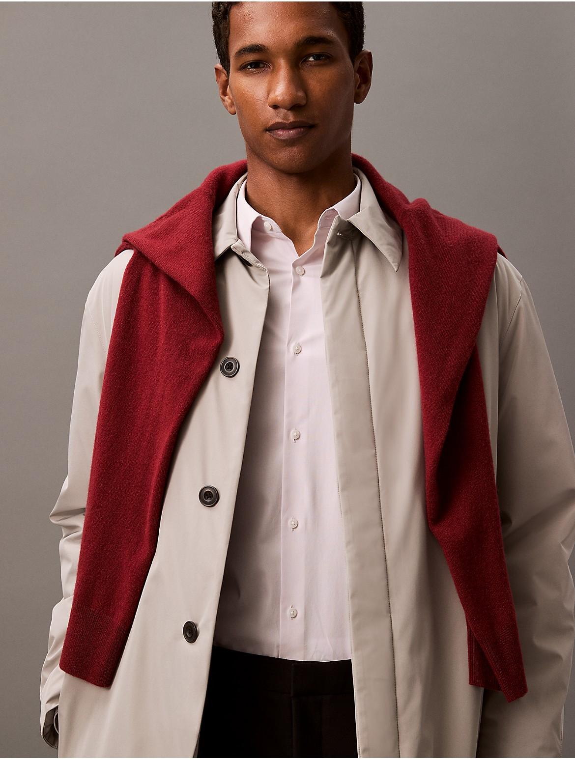 Calvin Klein Mens Slim Stretch Shirt - Navy Product Image