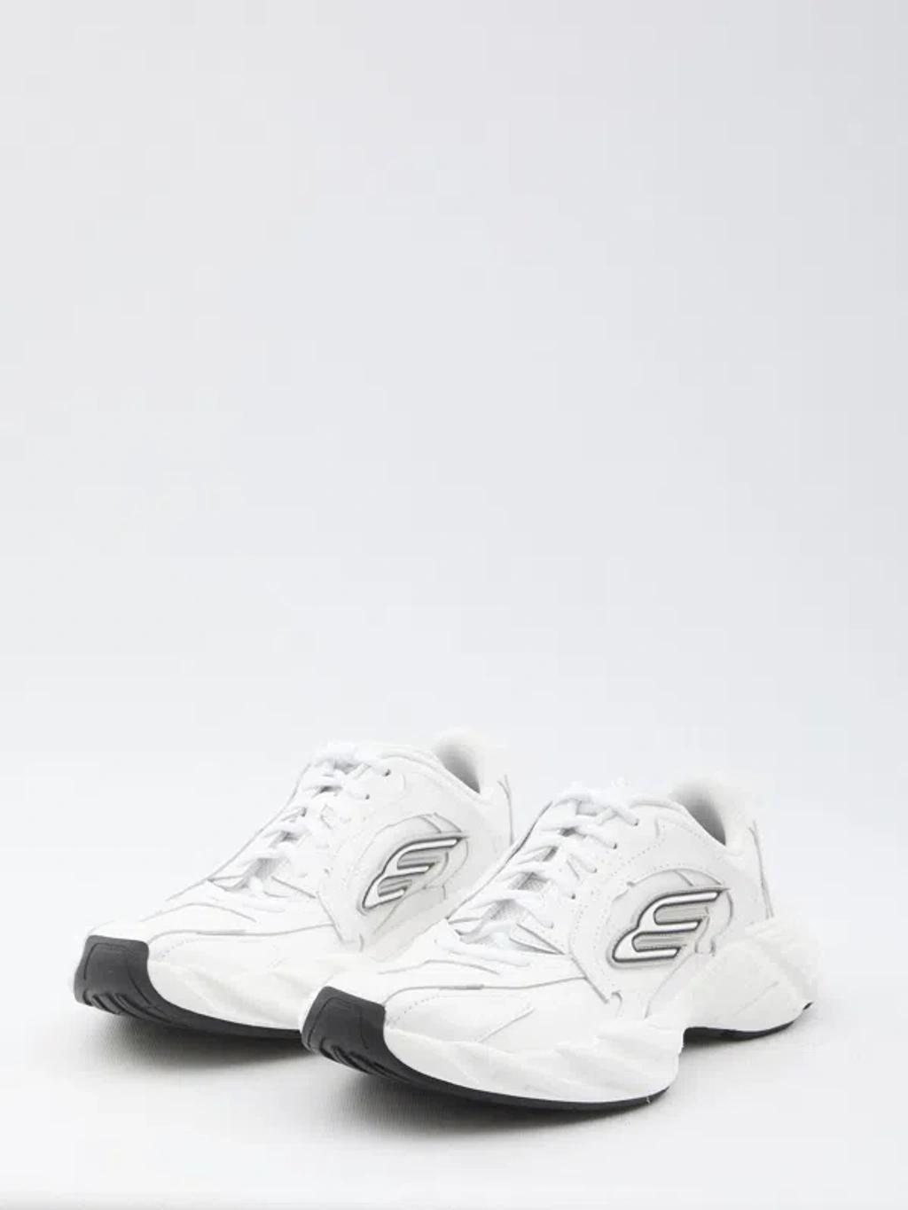 BALENCIAGA Men White Cowskin And Polyester Monday Shoe Sneakers Product Image