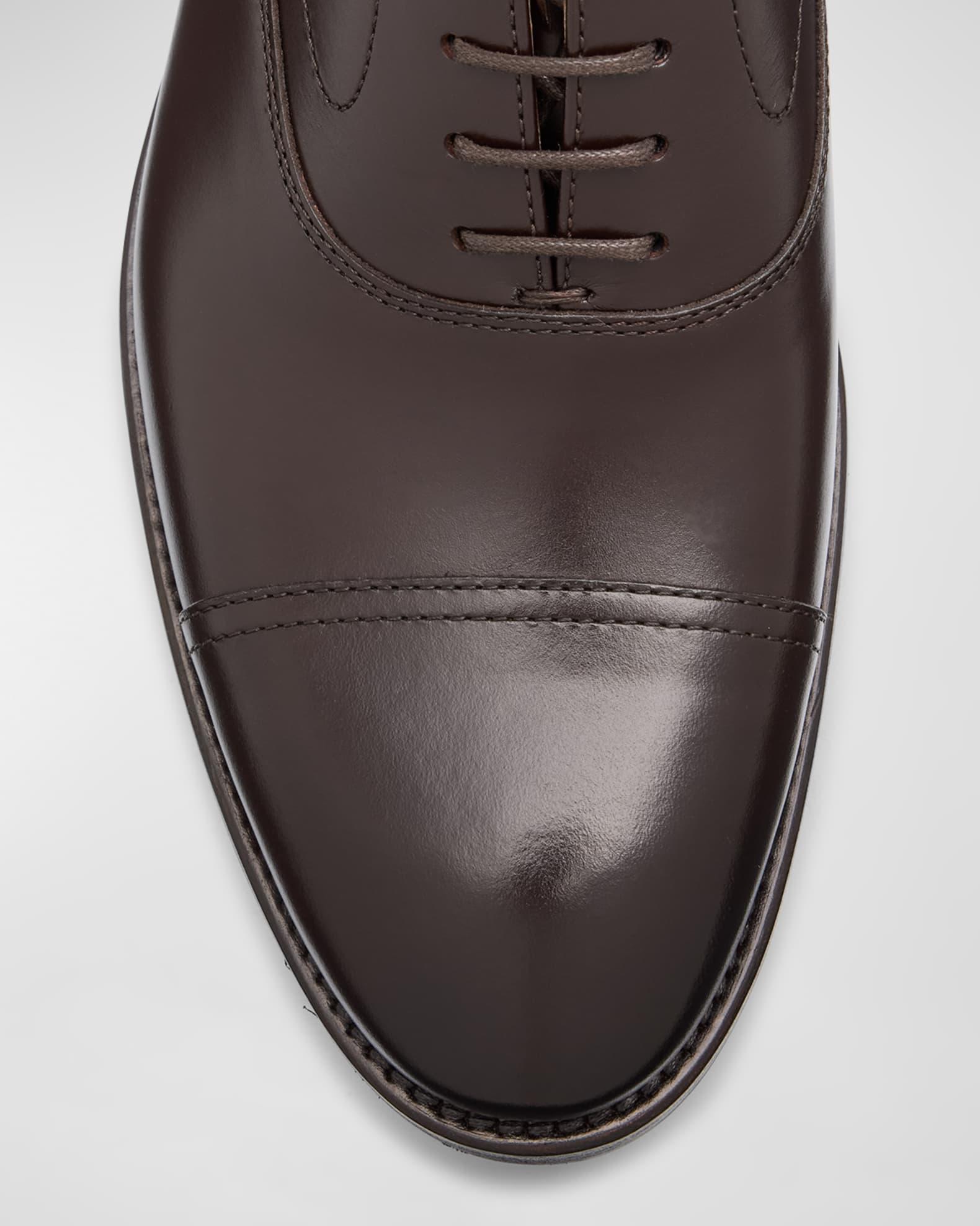 Men's Calf Leather Cap-Toe Oxfords Product Image