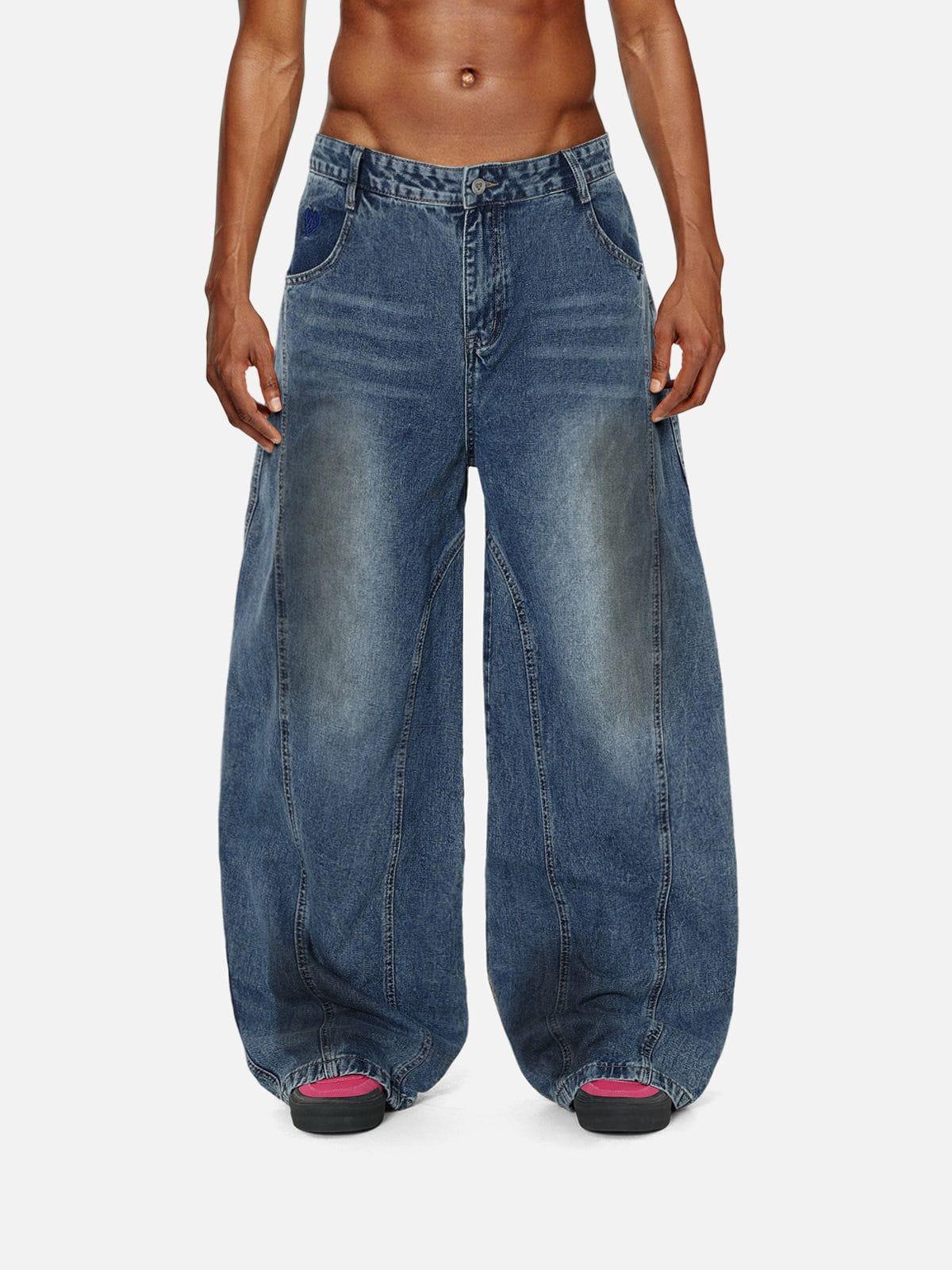 Aelfric Eden Baggy Distressed Washed Jeans Product Image