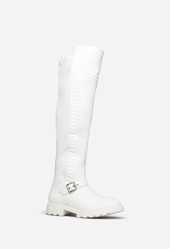 JustFab Margaux Platform Loafer Pump Womens Black/ White Size 8.5 Product Image