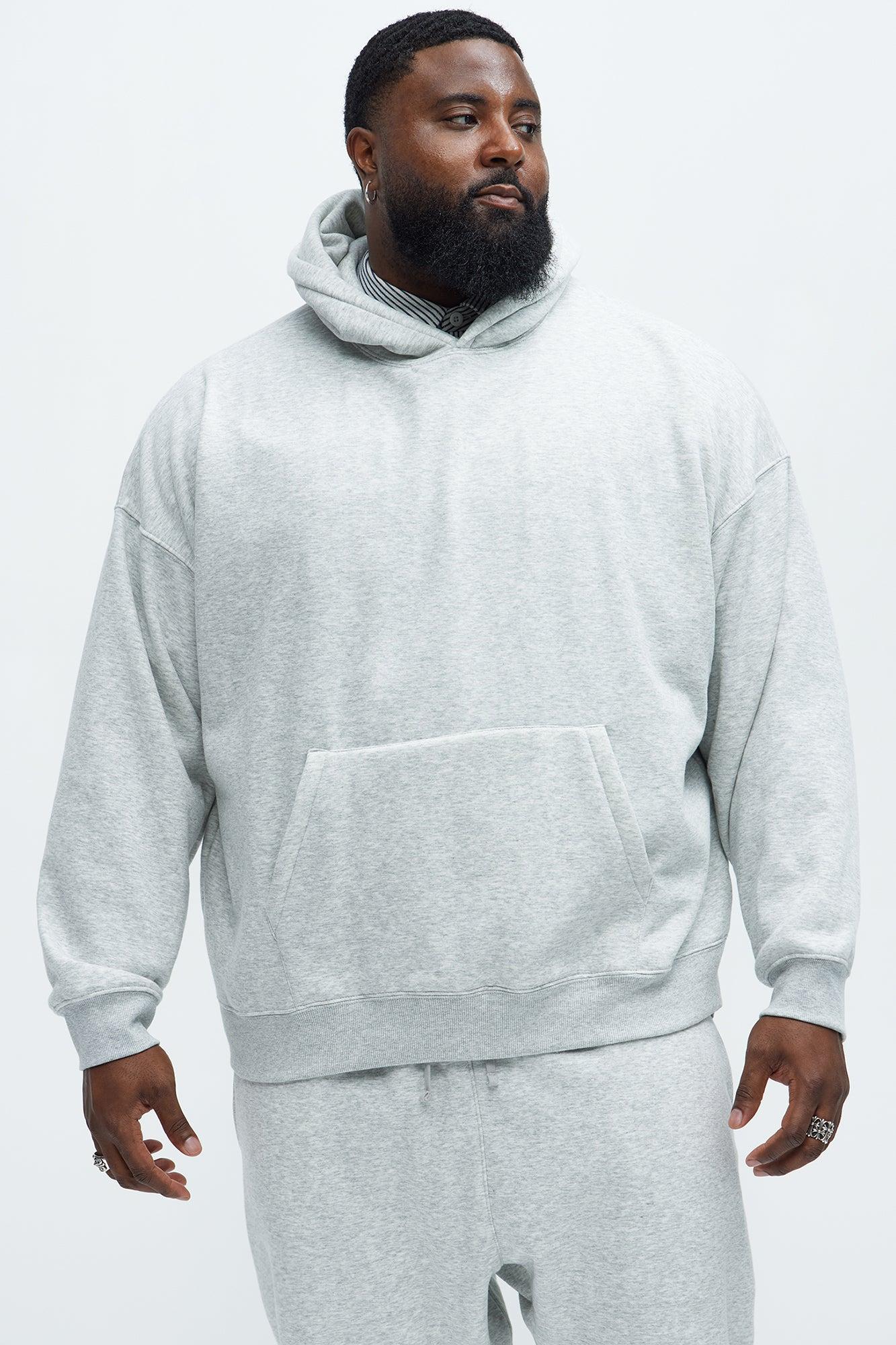 Tyson Oversized Heavyweight Hoodie - Heather Grey Product Image