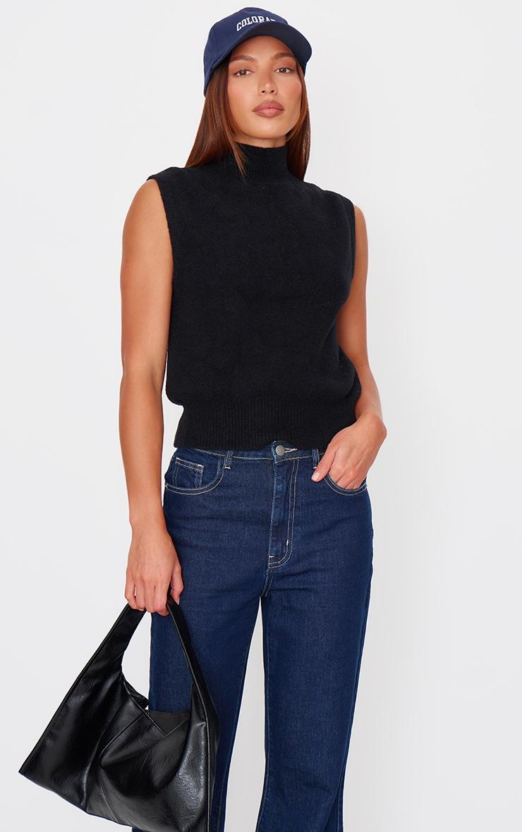 Indigo Wash Contrast Seam Flared Jeans Product Image