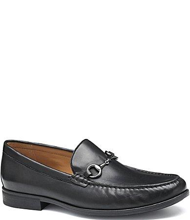 Johnston  Murphy Mens Harrison Leather Bit Buckle Slip On Loafers Product Image