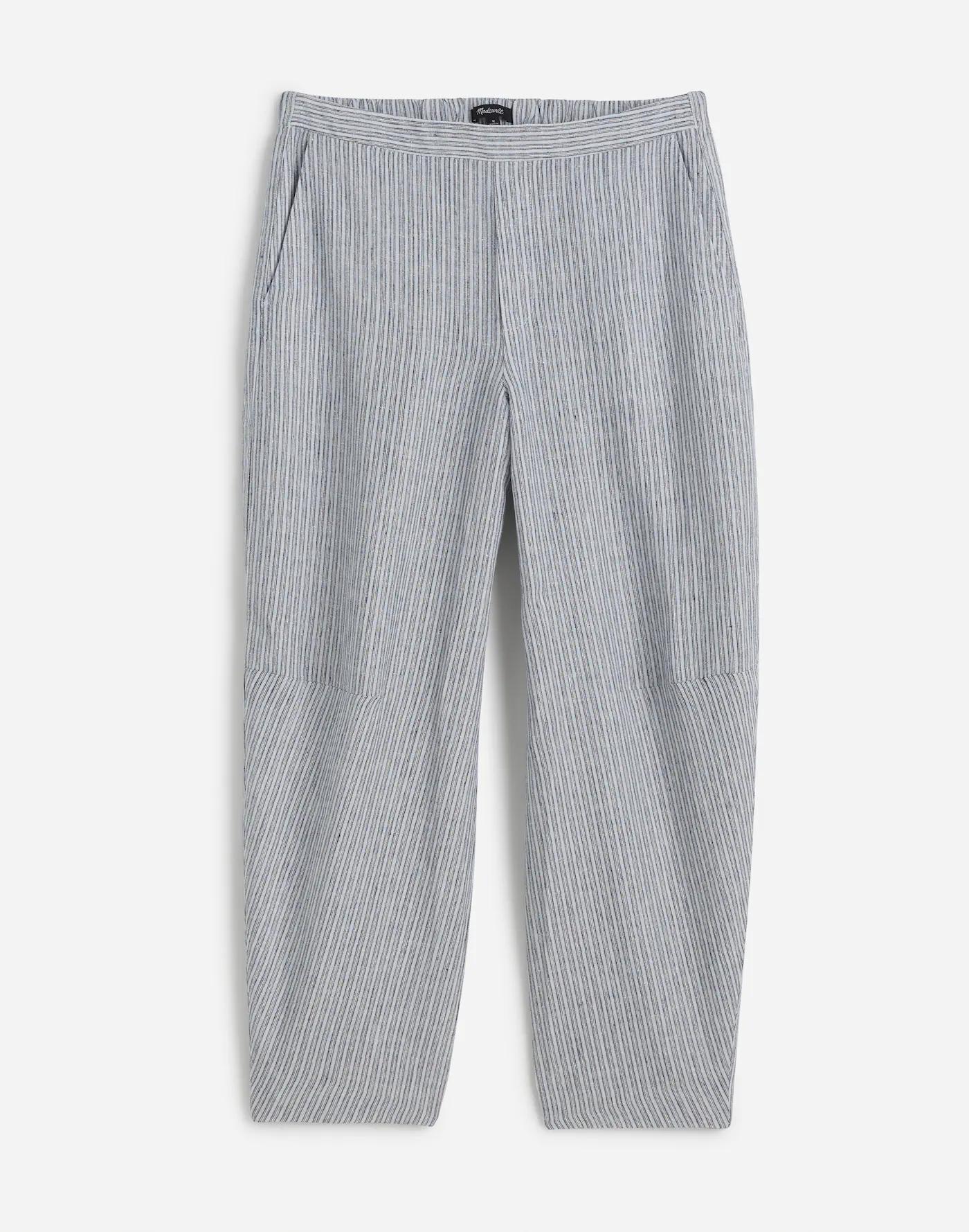 Pull-On Barrel Pants in 100% Linen Product Image